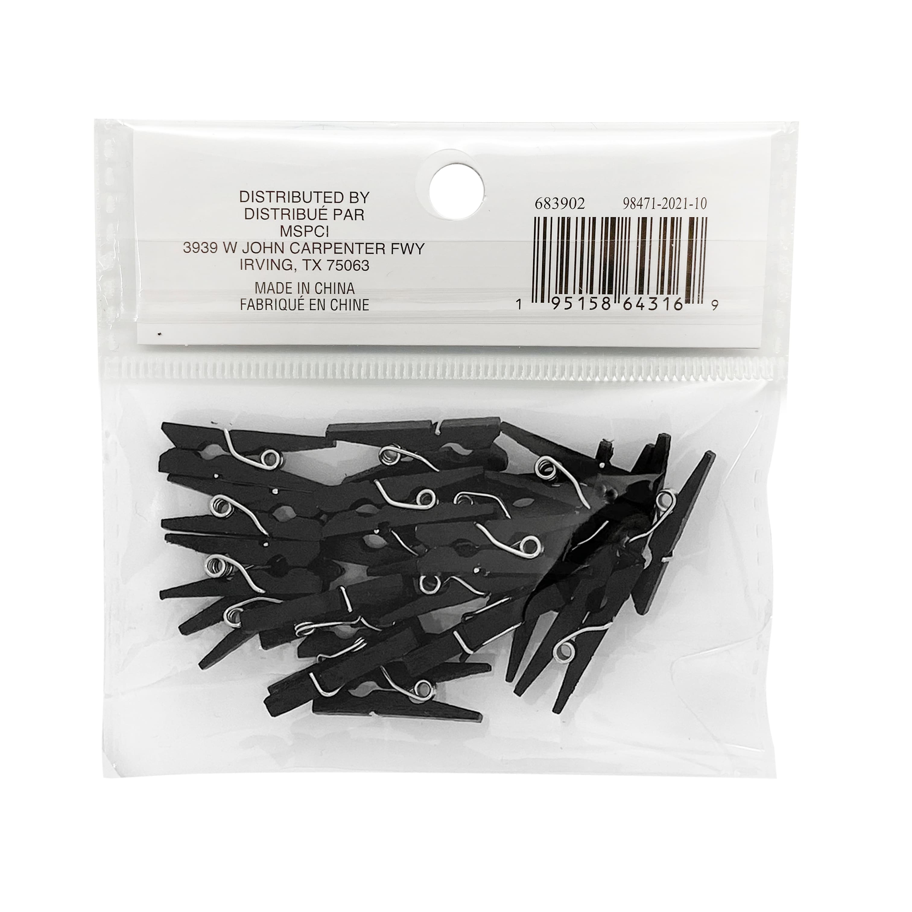 Mini Black Clothespins by Recollections™