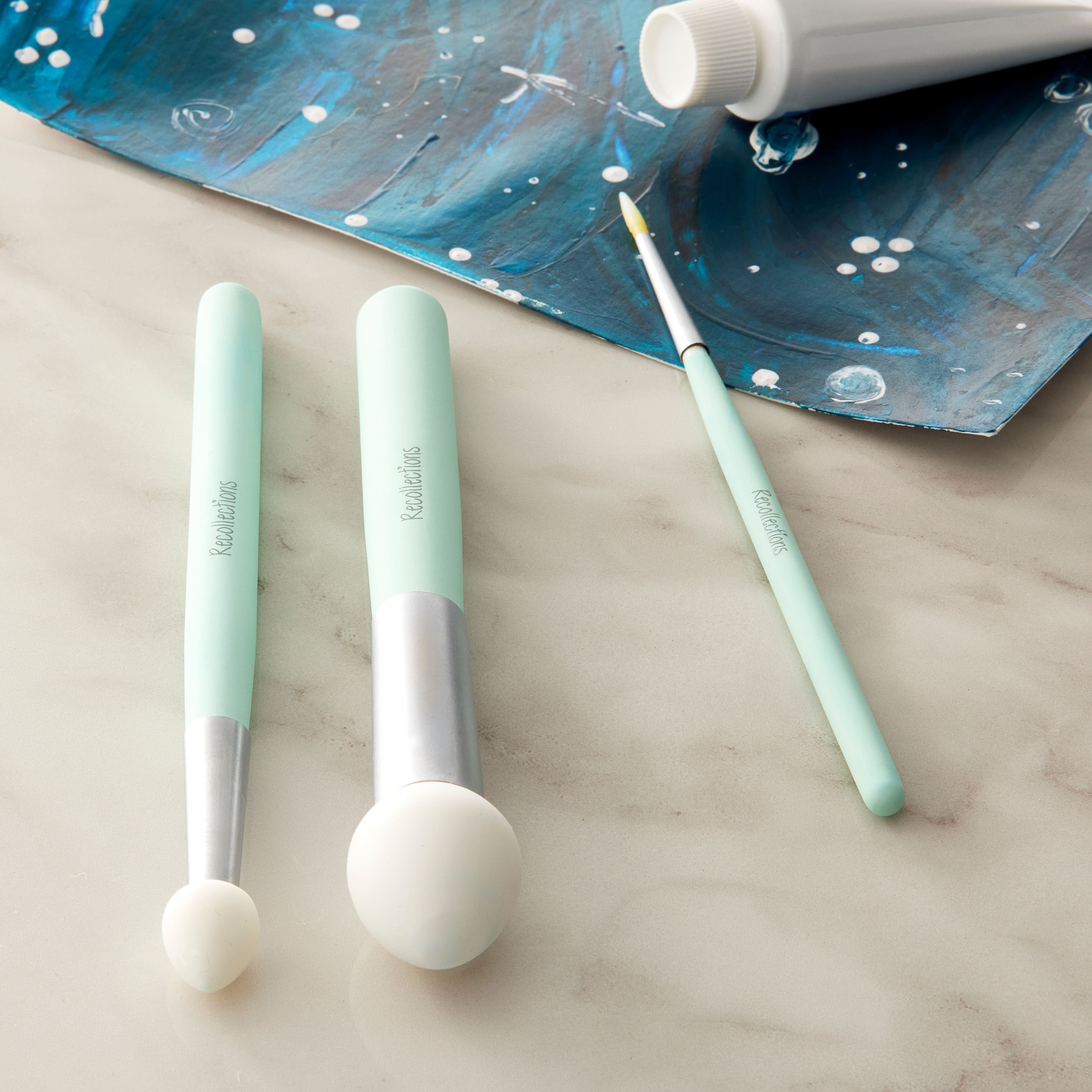 12 Packs: 3 ct. (36 total) Pointed Silicone Tip Brush Set by Recollections™