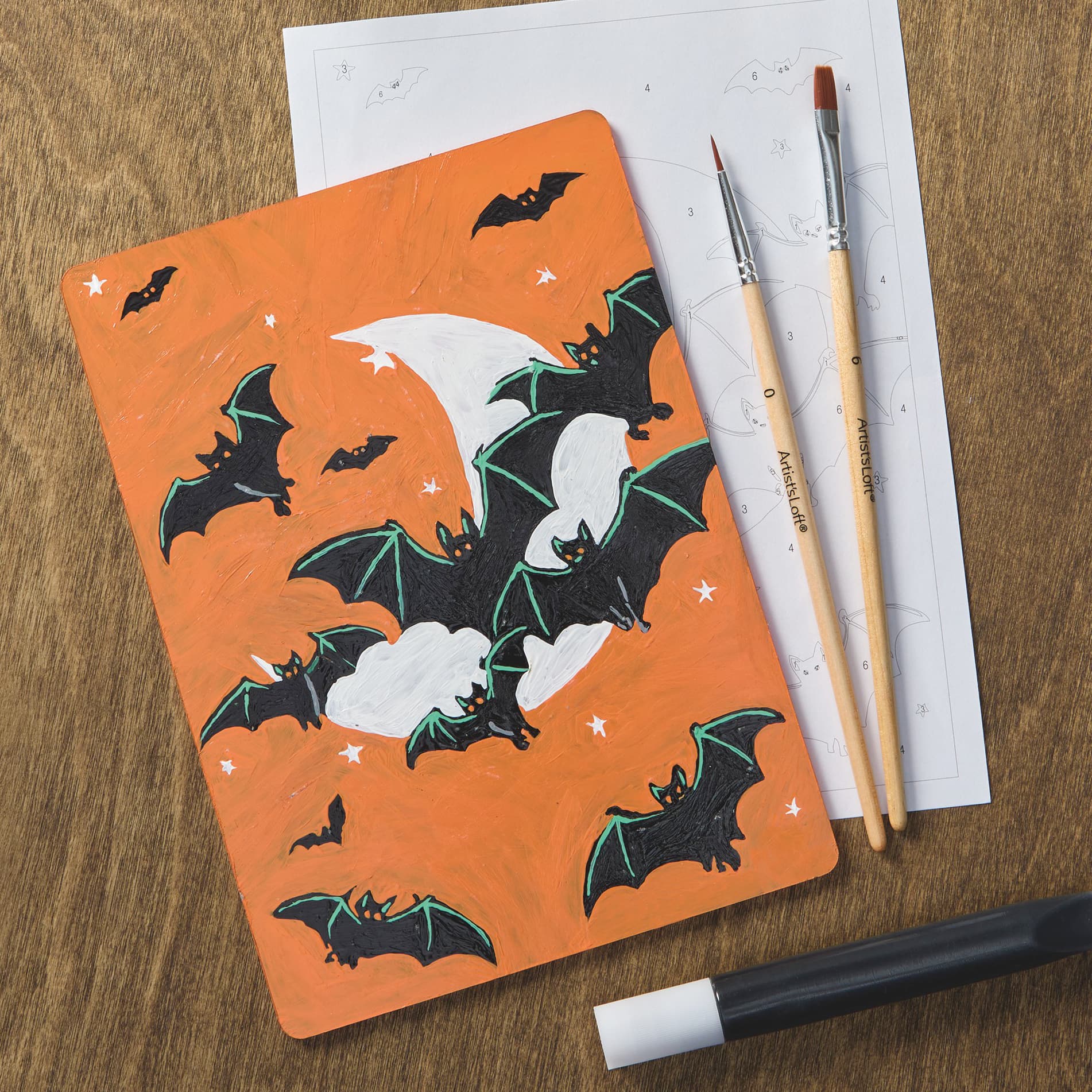 Light Up Bats Paint-by-Number Acrylic Surface Kit by Artist's Loft®