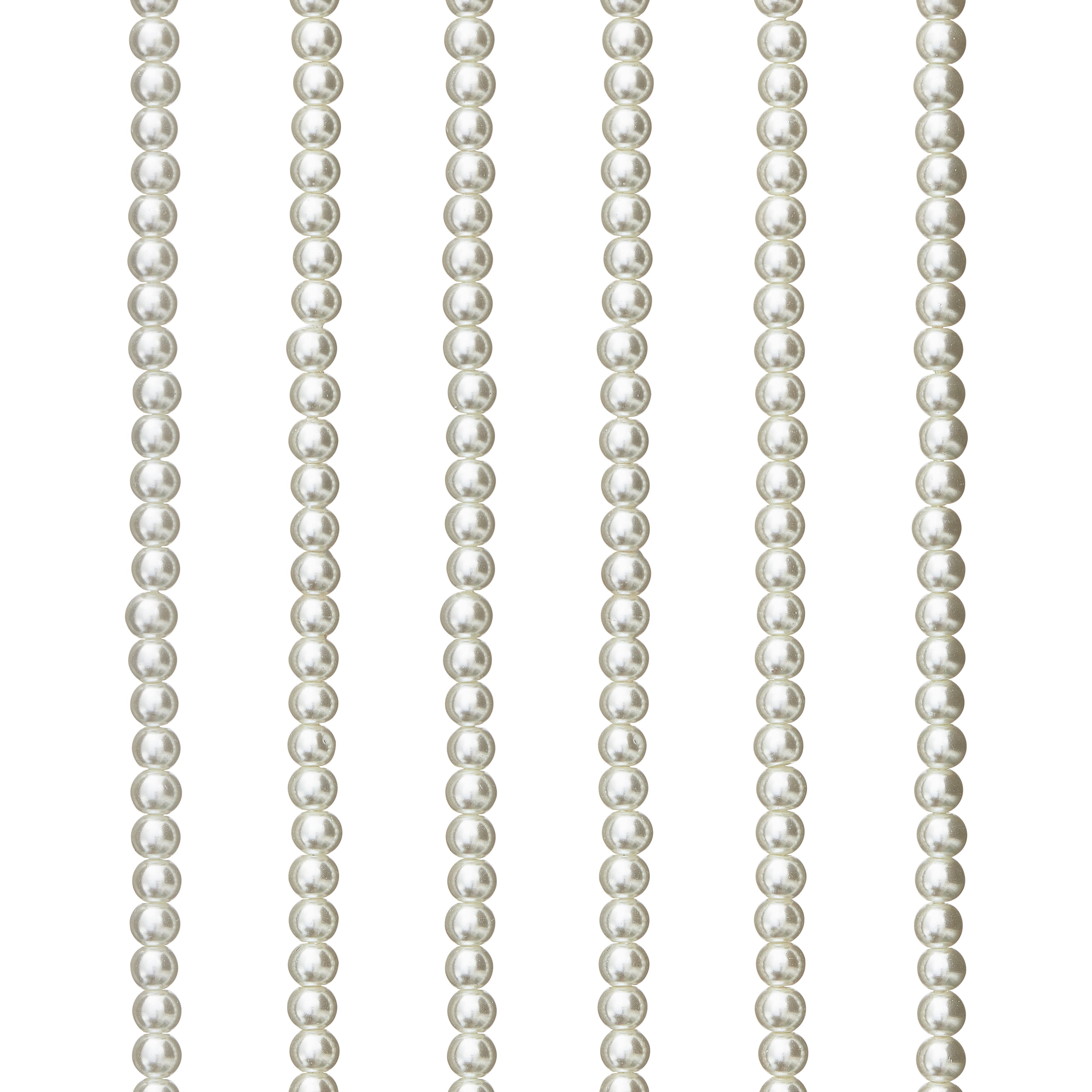 White Pearl Glass Beads, 4mm by Bead Landing™