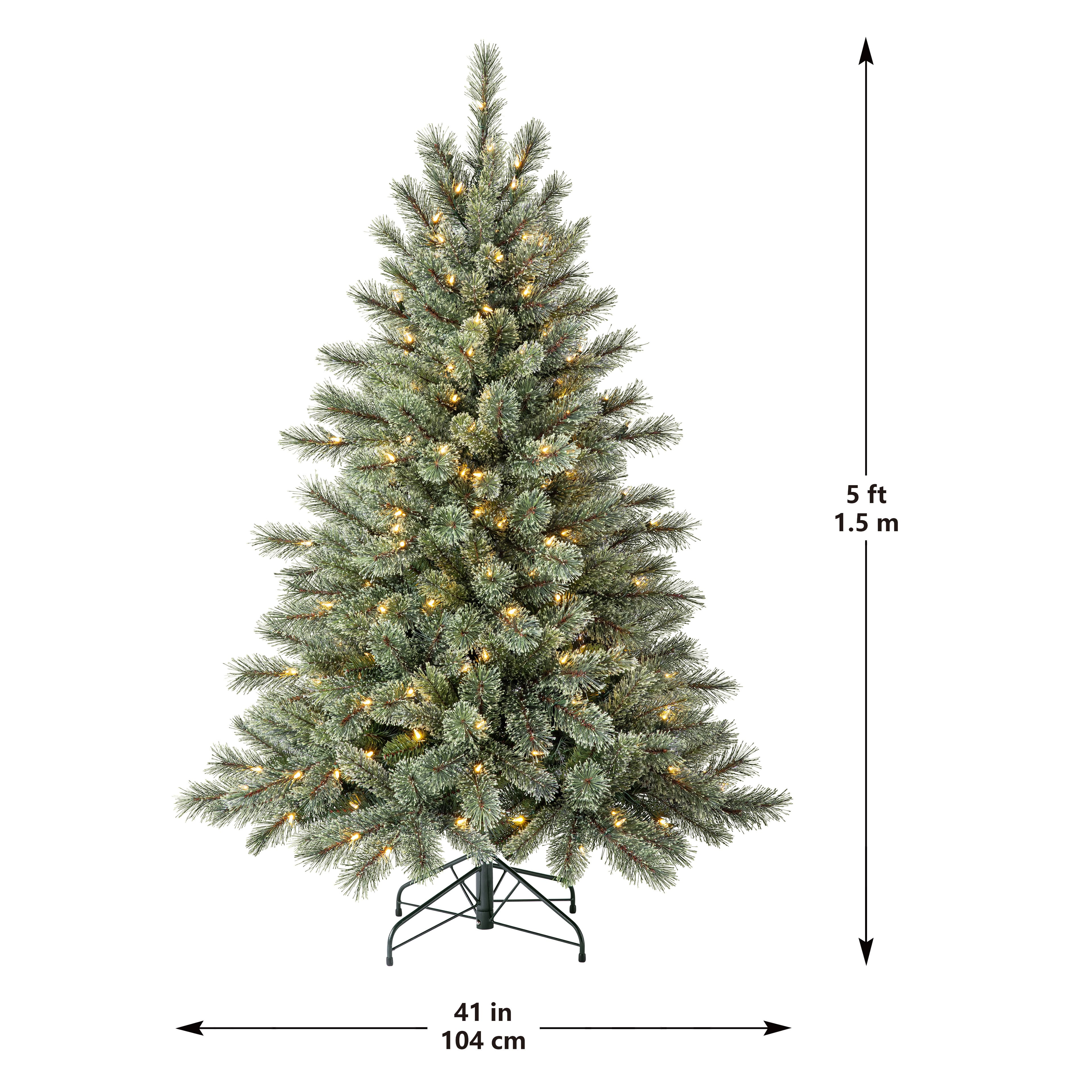 5ft. Pre-Lit Bowen Pine Artificial Christmas Tree, Warm White LED Lights by Ashland®