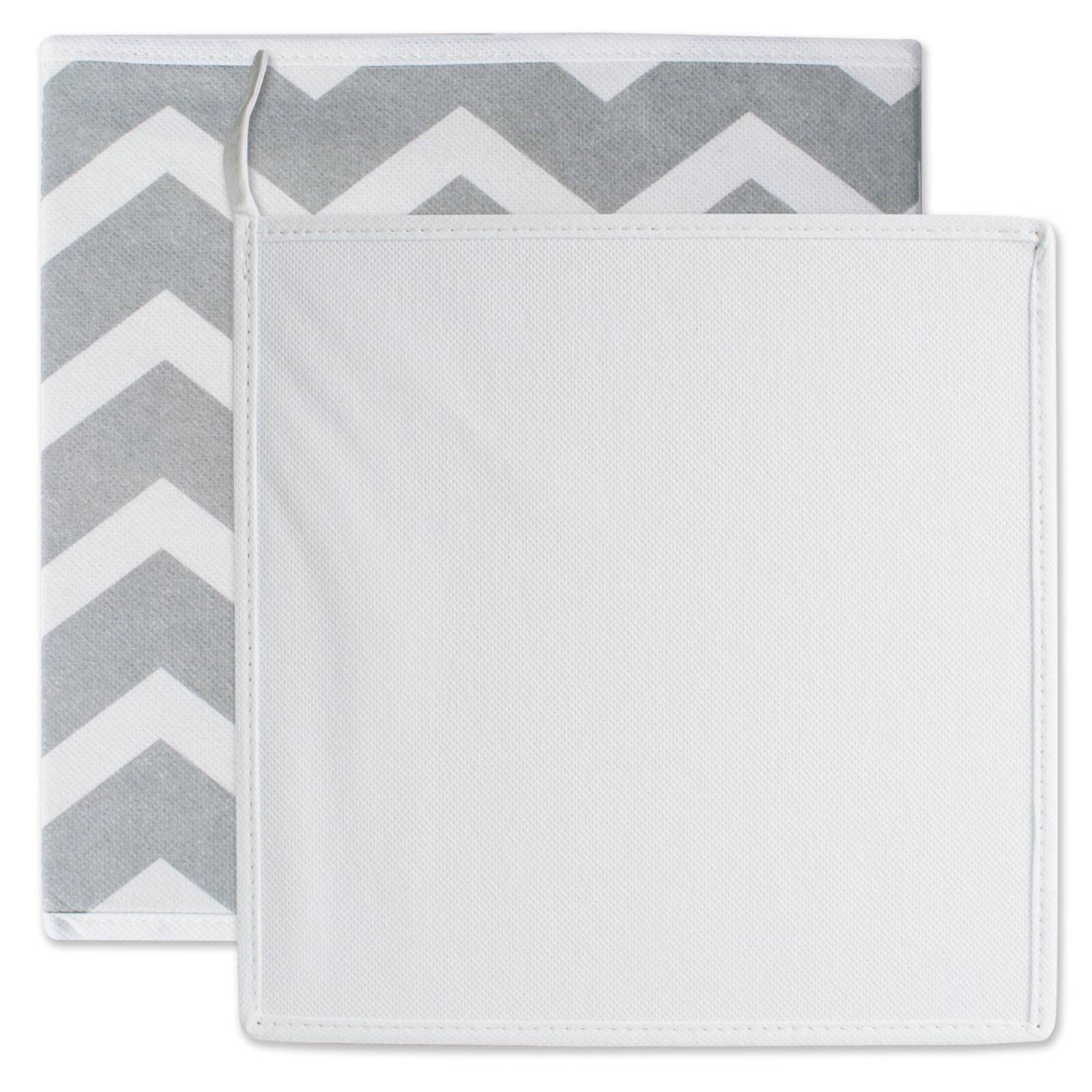 DII® 11" Nonwoven Polyester Chevron Storage Cubes, 2ct.