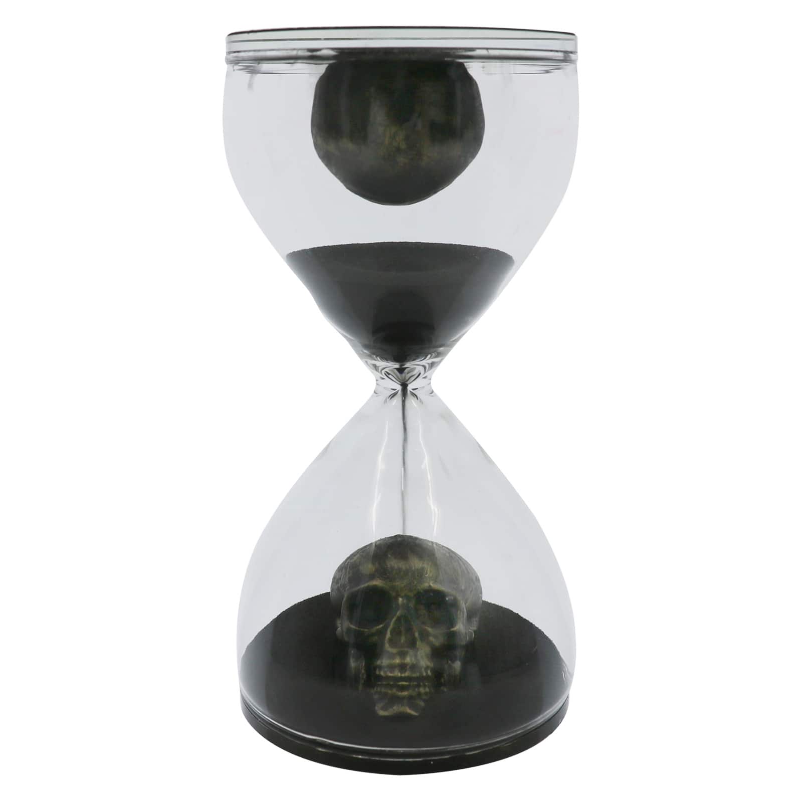 6.5" Antique Gold Skull Hourglass Tabletop Décor by Ashland®