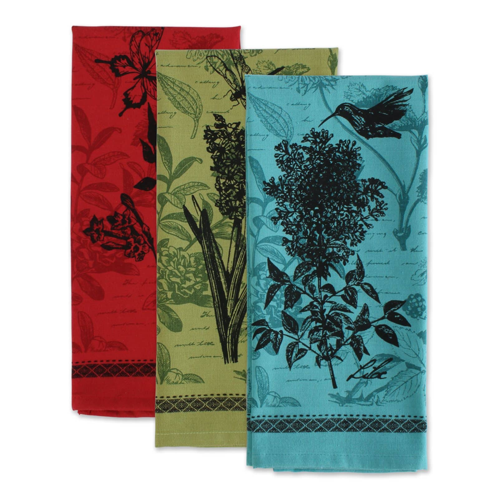 DII® Botanical Print Kitchen Textiles Dishtowel Set
