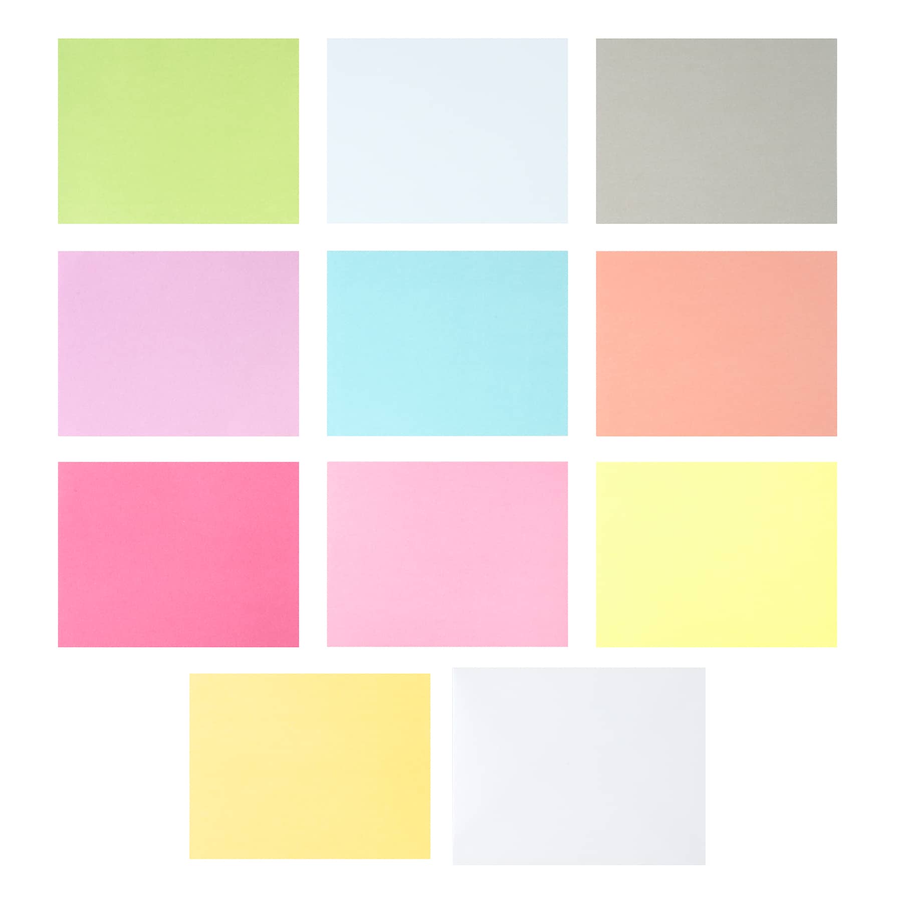 4.25" x 5.5" Mixed Solids Folded Card & Envelope Sets
