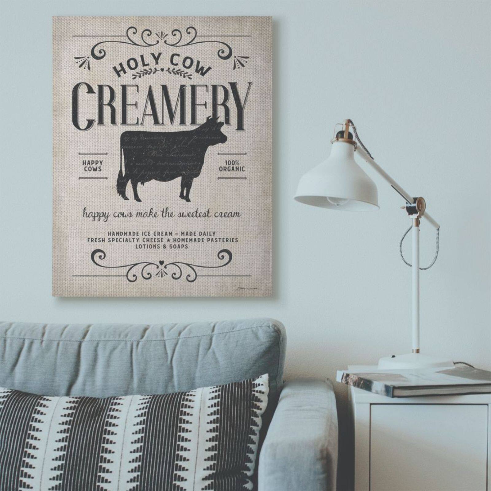 Stupell Industries Creamery Cow Canvas Wall Art