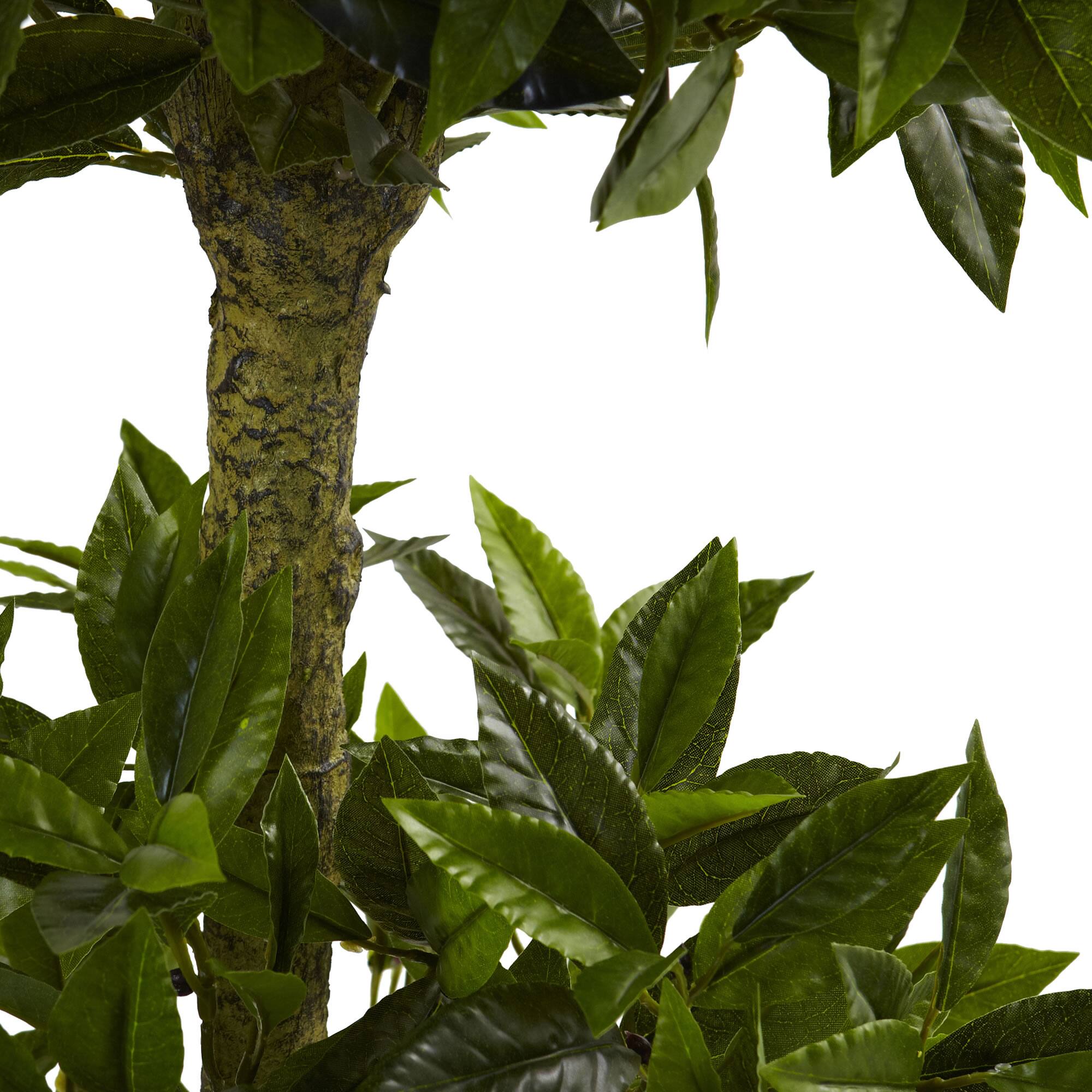 5ft. Potted UV Resistant Triple Bay Leaf Topiary Tree