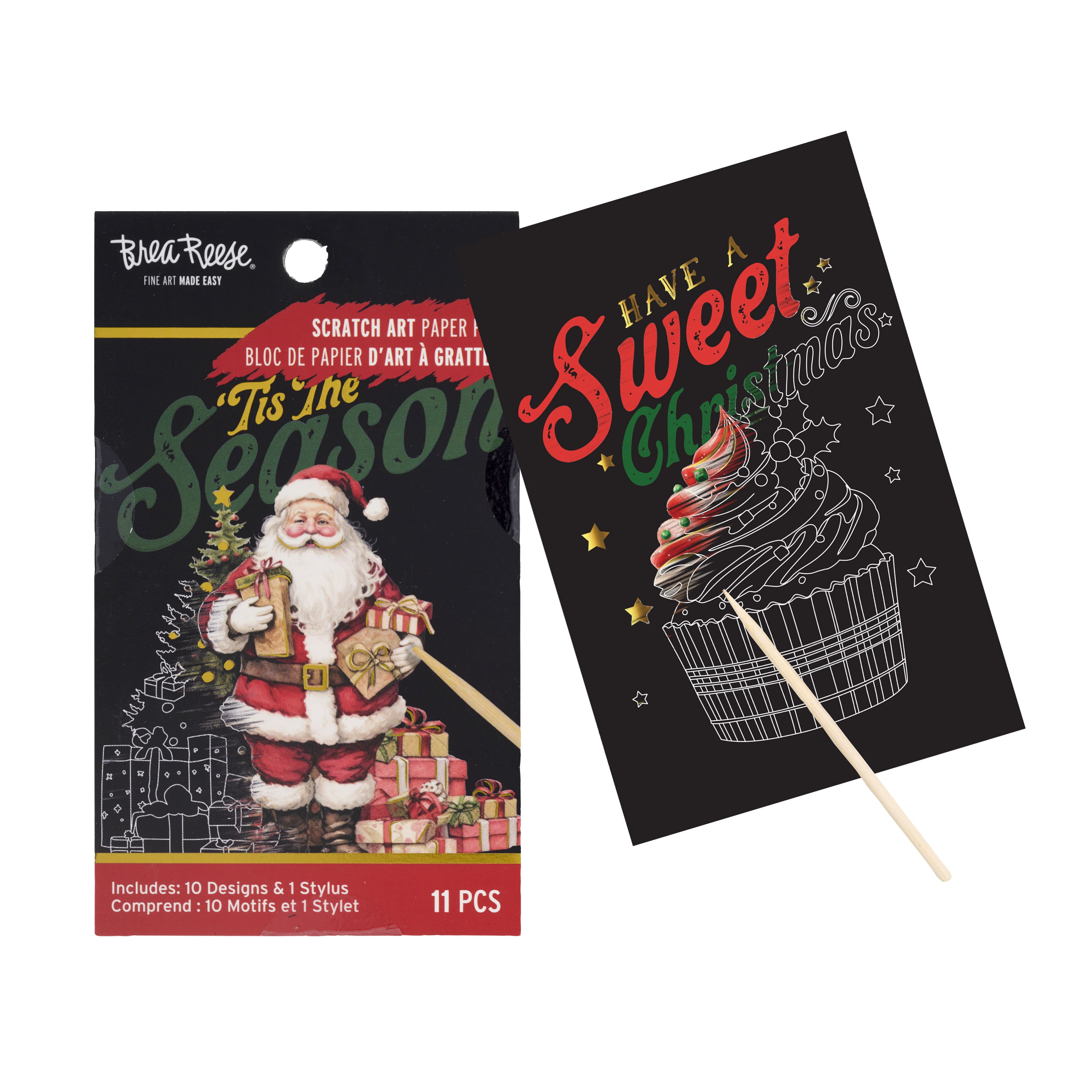 Brea Reese® Mini Jolly Greetings Scratch Art Paper Pad