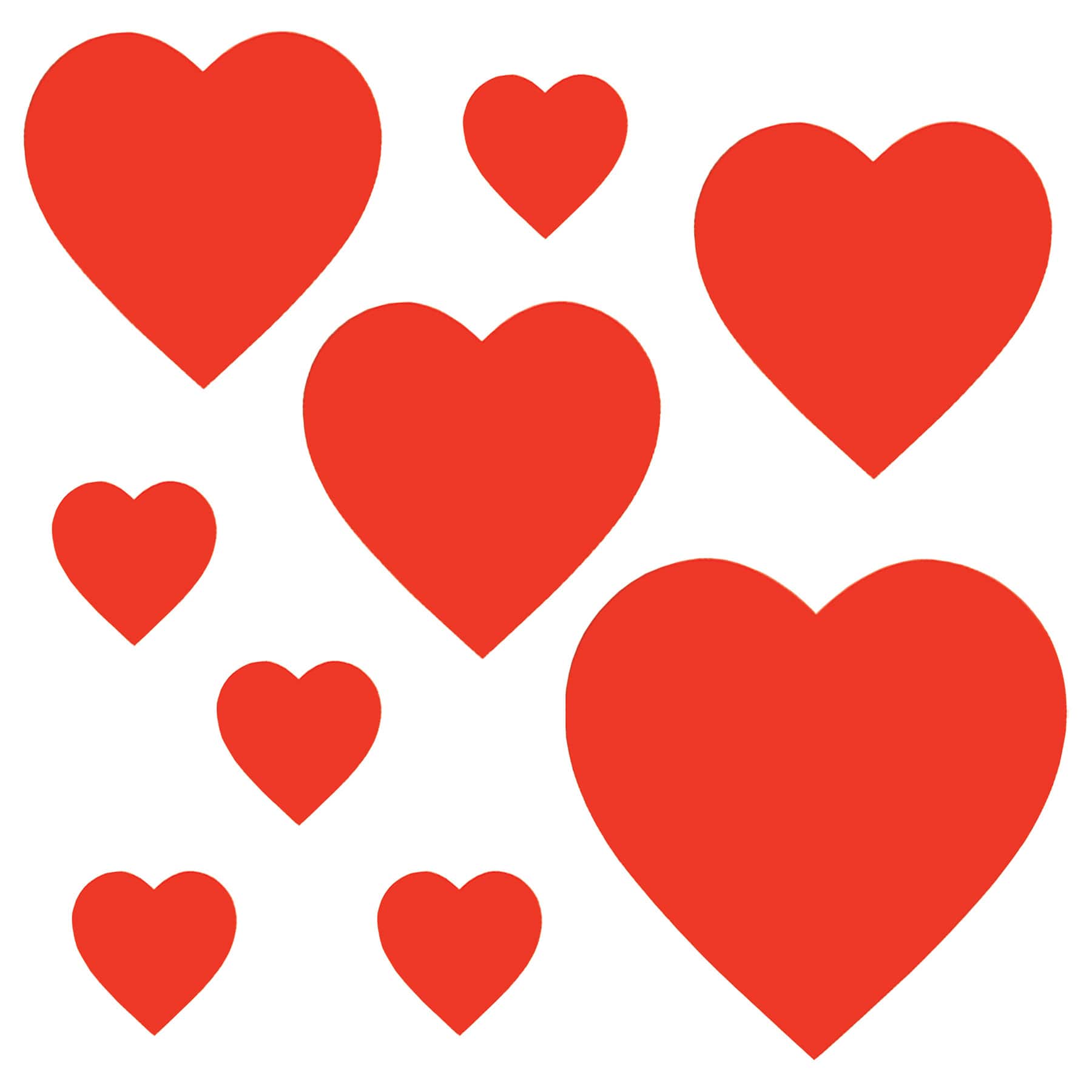 Beistle Red Printed Heart Cutouts, 2 Packs of 9