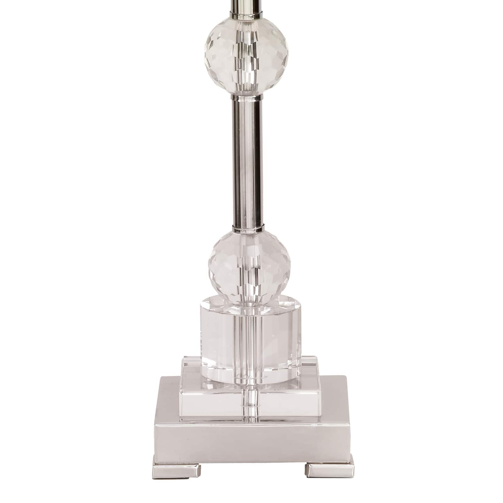 Silver Metal Glam Table Lamp, 30" x 14" x 14"