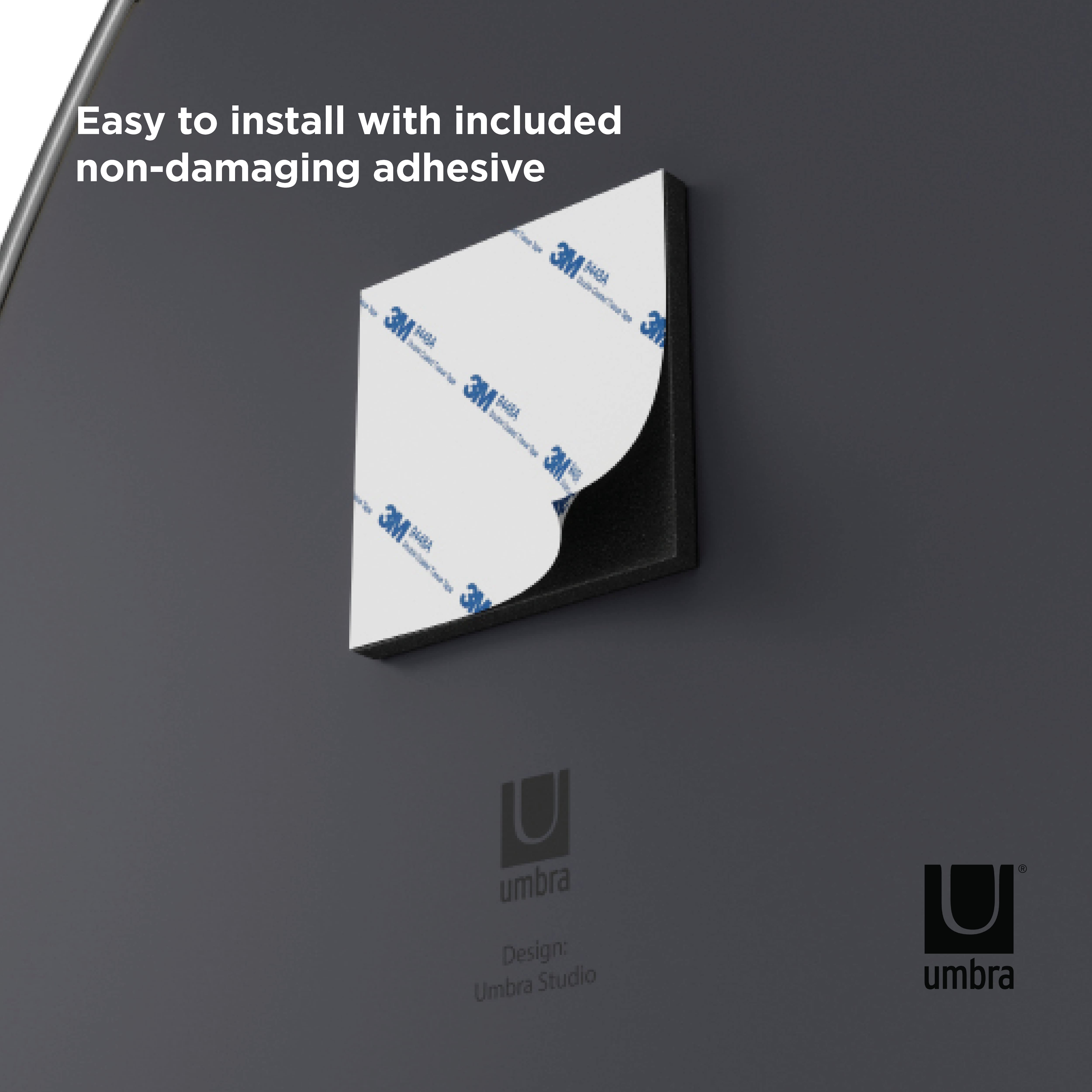 Umbra Titanium Hubba Pebble Mirror Set 