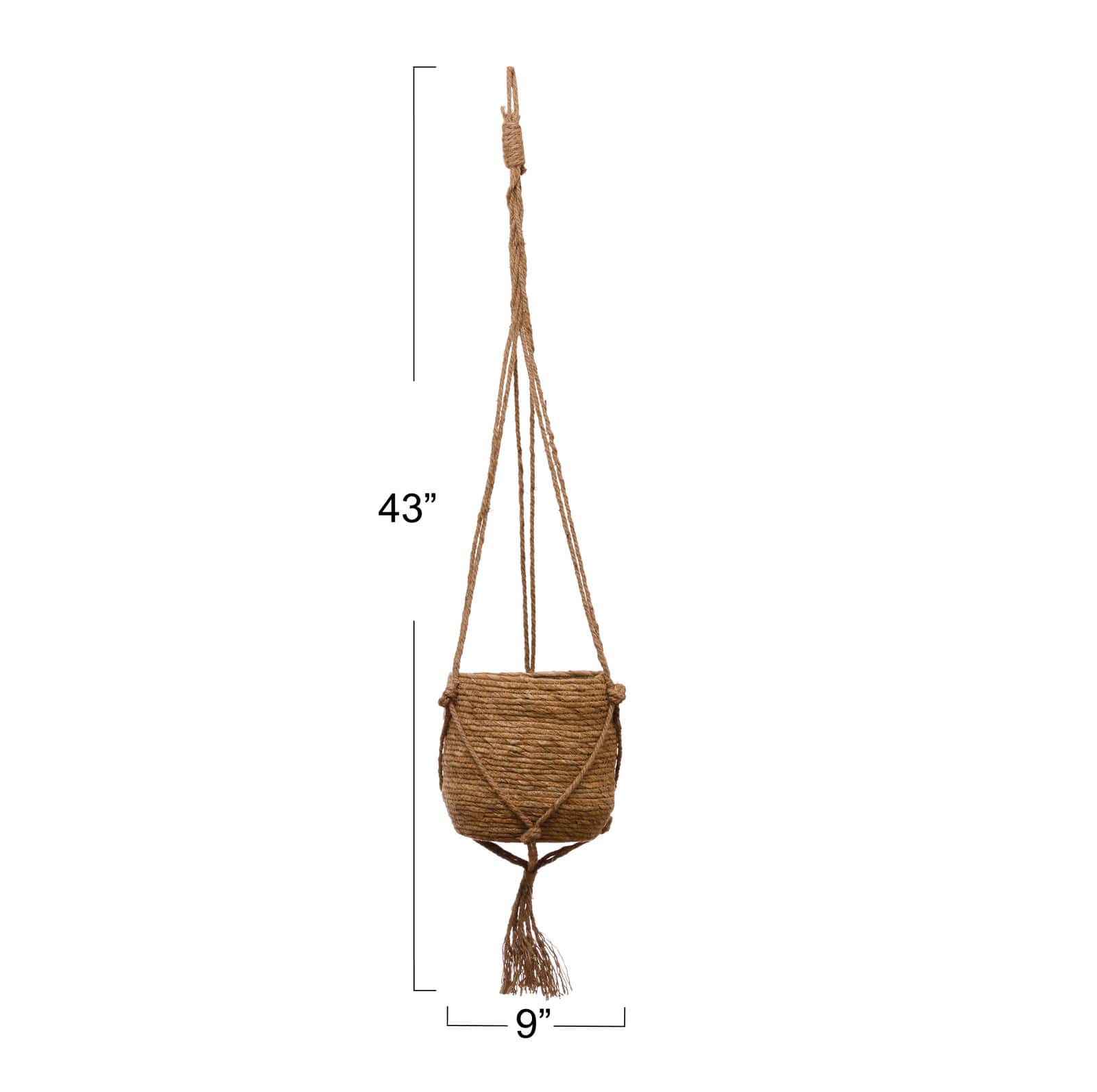 Hello Honey® Straw & Jute Hanging Planter