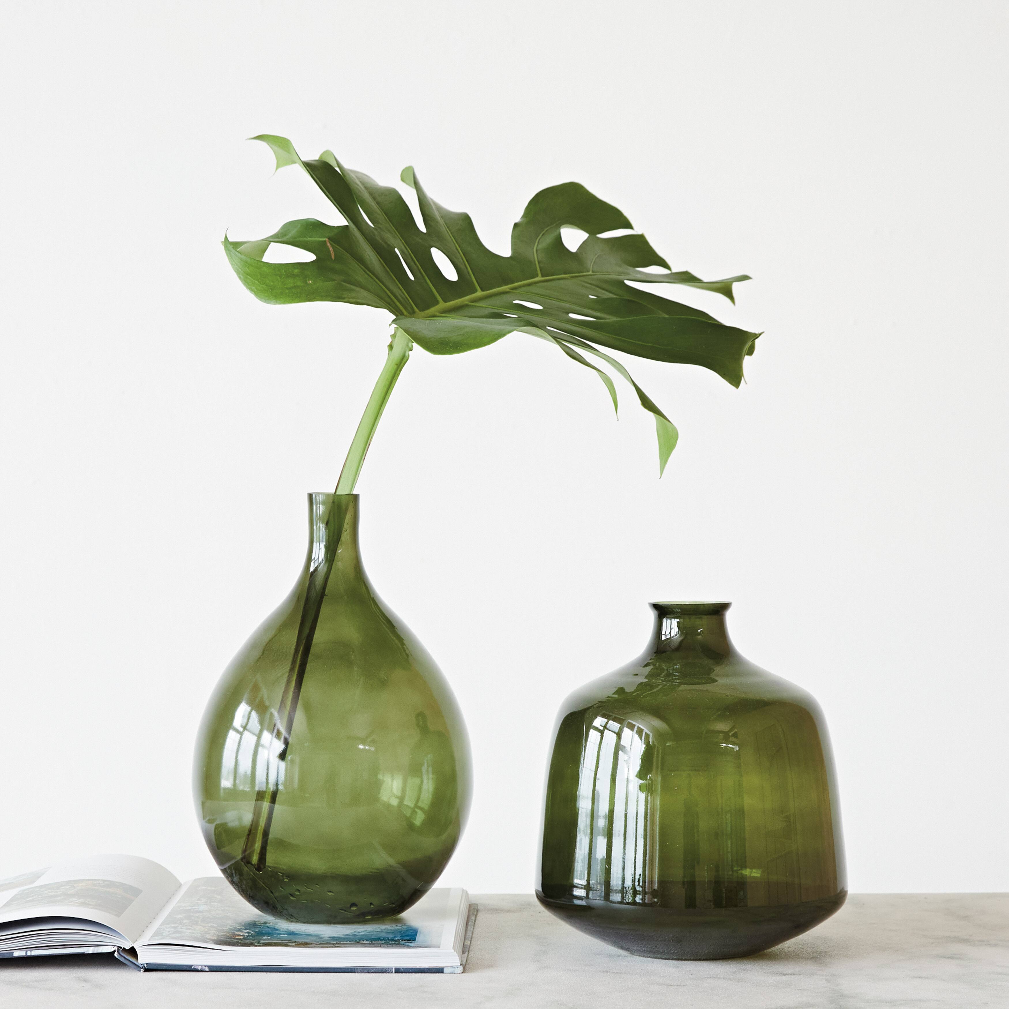 Hello Honey® 9.75" Green Glass Bud Vase