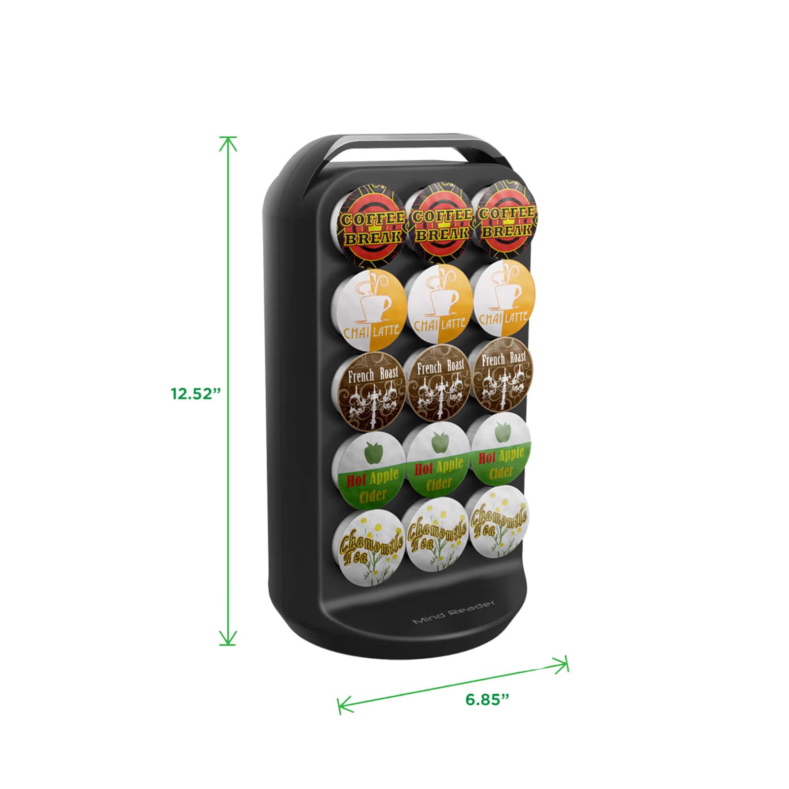 Mind Reader Black 30 Capacity Single Serve Coffee Pod Holder Carousel