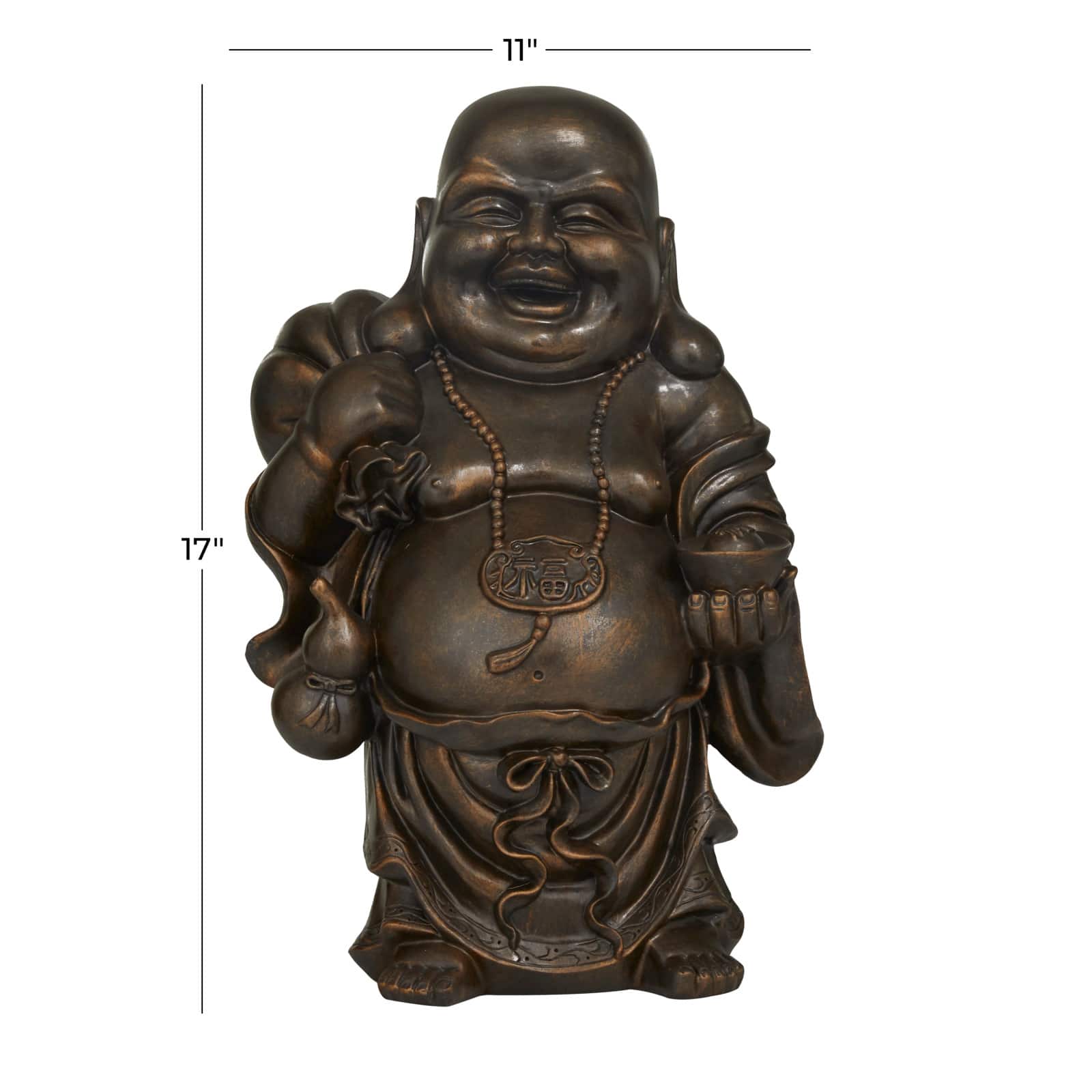 Copper Polystone Bohemian Sculpture, Set of 17" x 11" x 8"