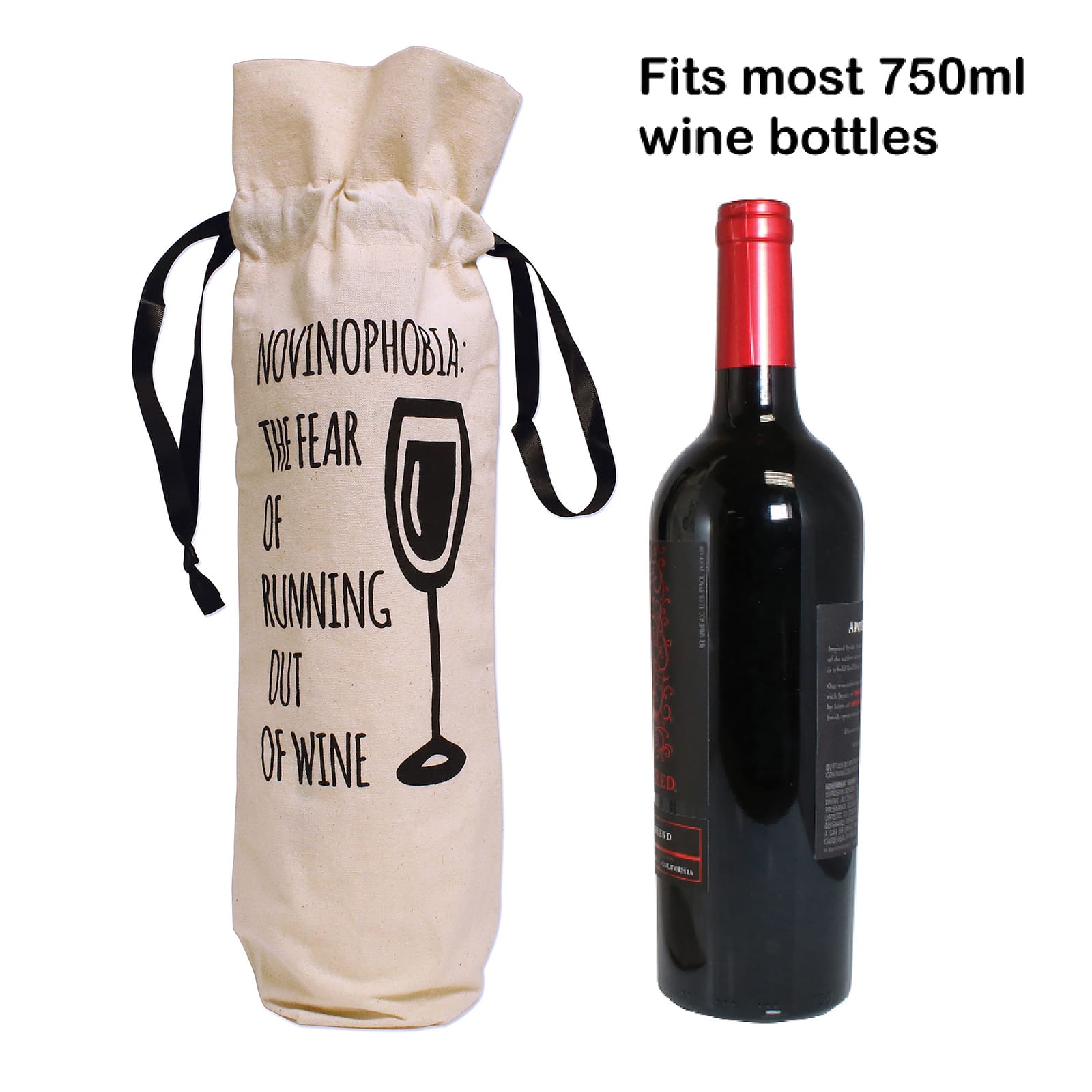 Personality Case™ Novinophobia Canvas Wine Bag
