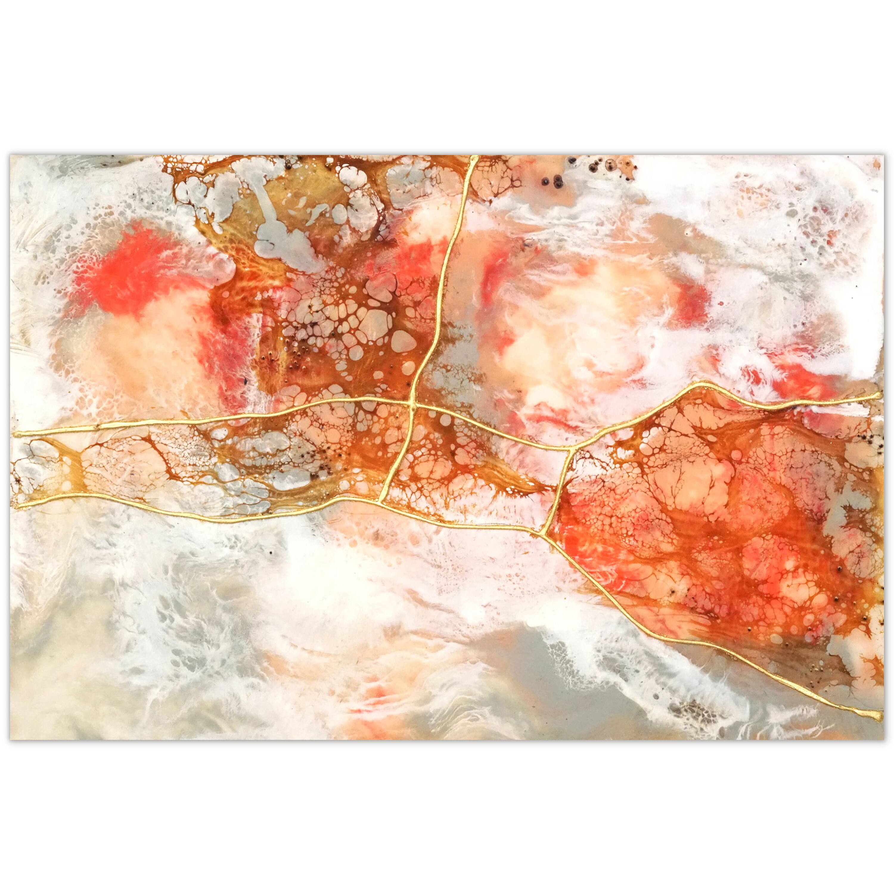 Empire Art Direct 48" x 32" Coral Lace II Frameless Free Floating Printed Tempered Art Glass Wall Art