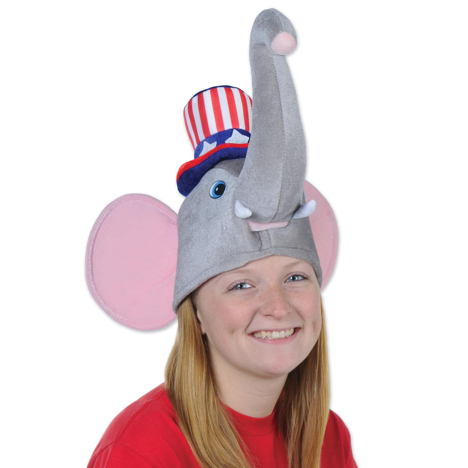 Beistle Adult Patriotic Elephant Plush Hat