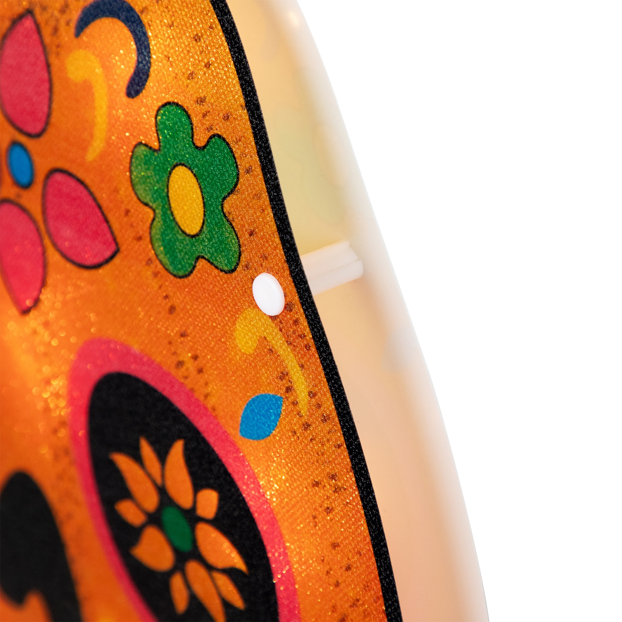 15" Lighted Sugar Skull Pumpkin Halloween Window Silhouette