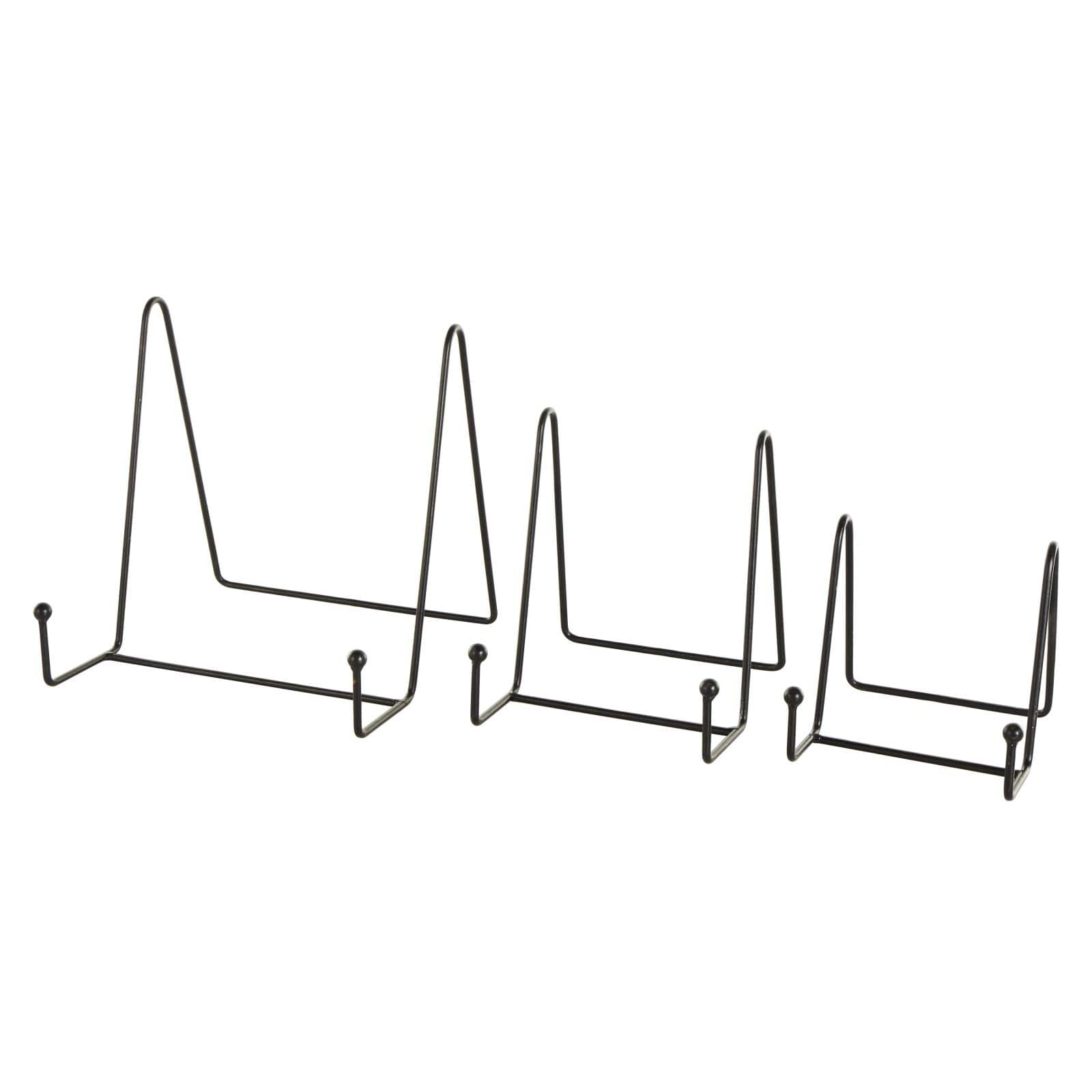 Black Metal Wide Triangle Display Easel Set