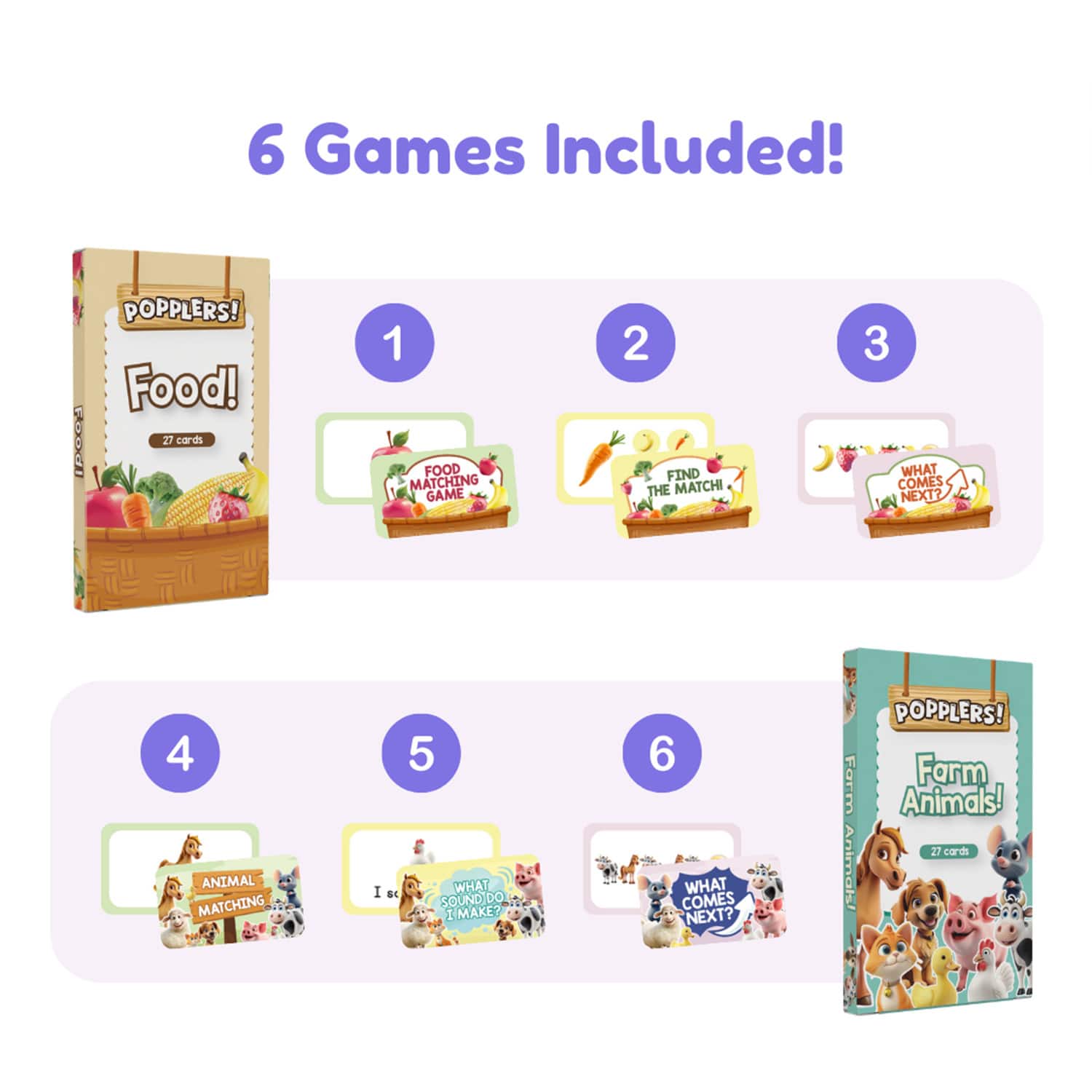 The Fidget Game Ms. Brandi's Popplers Farm & Food Educational Game Set