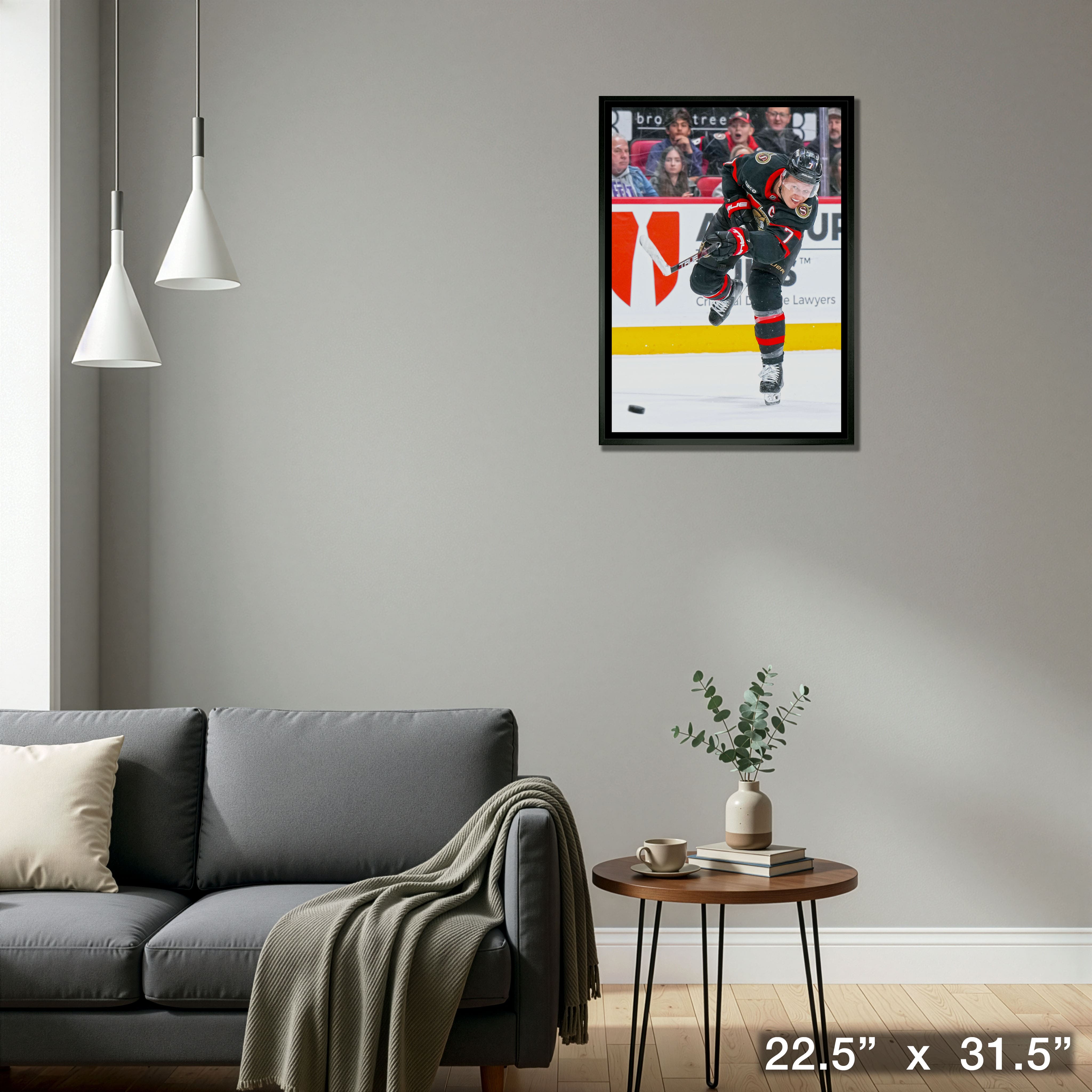 Brady Tkachuk 20" x 29" Framed Canvas Ottawa Senators 22.5" x 31.5"