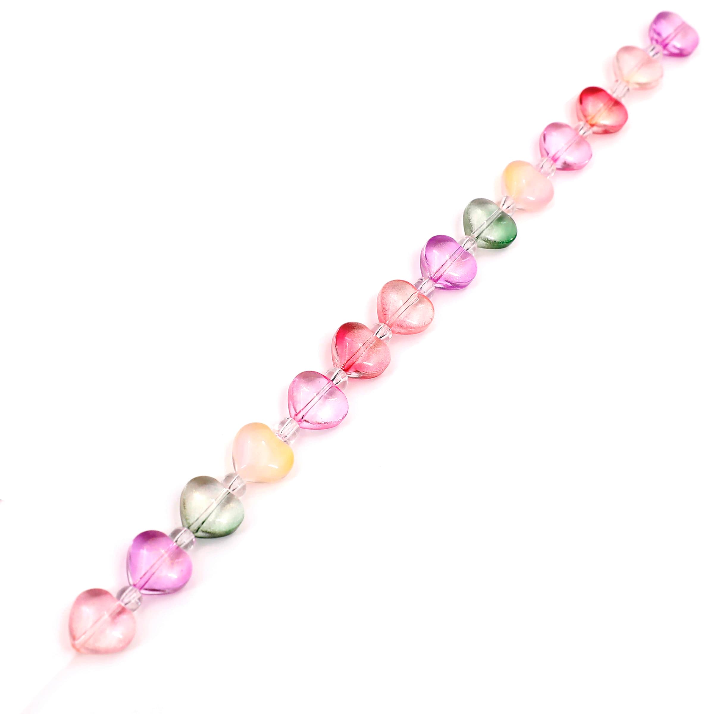 9.5mm Multicolor Glass Heart Beads, 14ct. by Bead Landing™