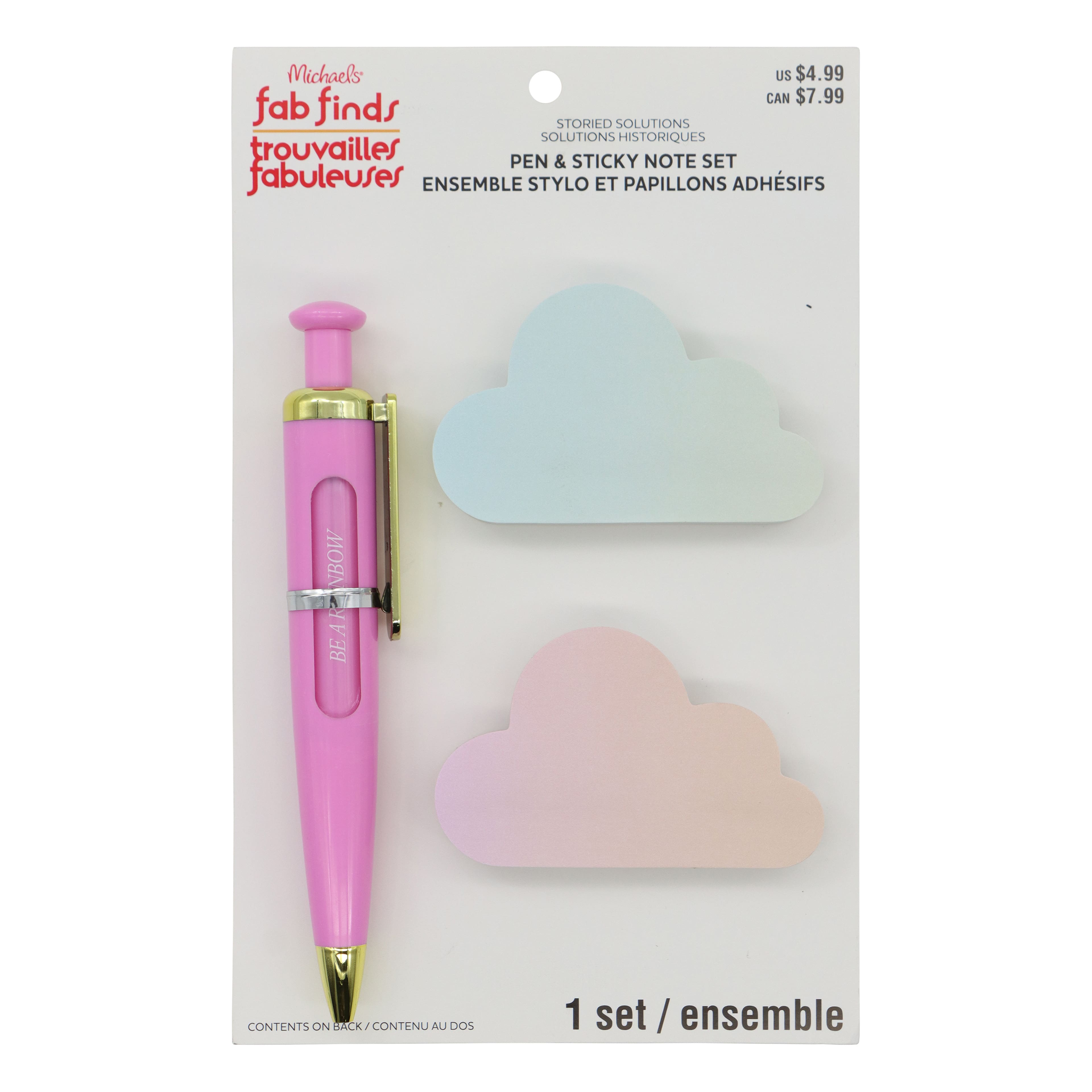 Assorted Pen & Sticky Note Set by Fab Find, 1pc.