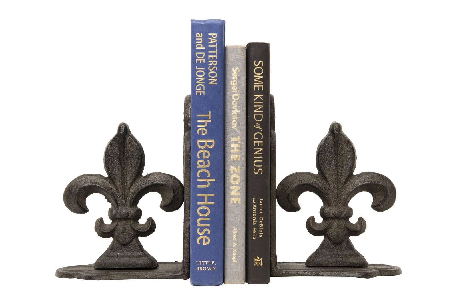 Hello Honey® 10" Fleur de Lis Shaped Iron Bookend Set