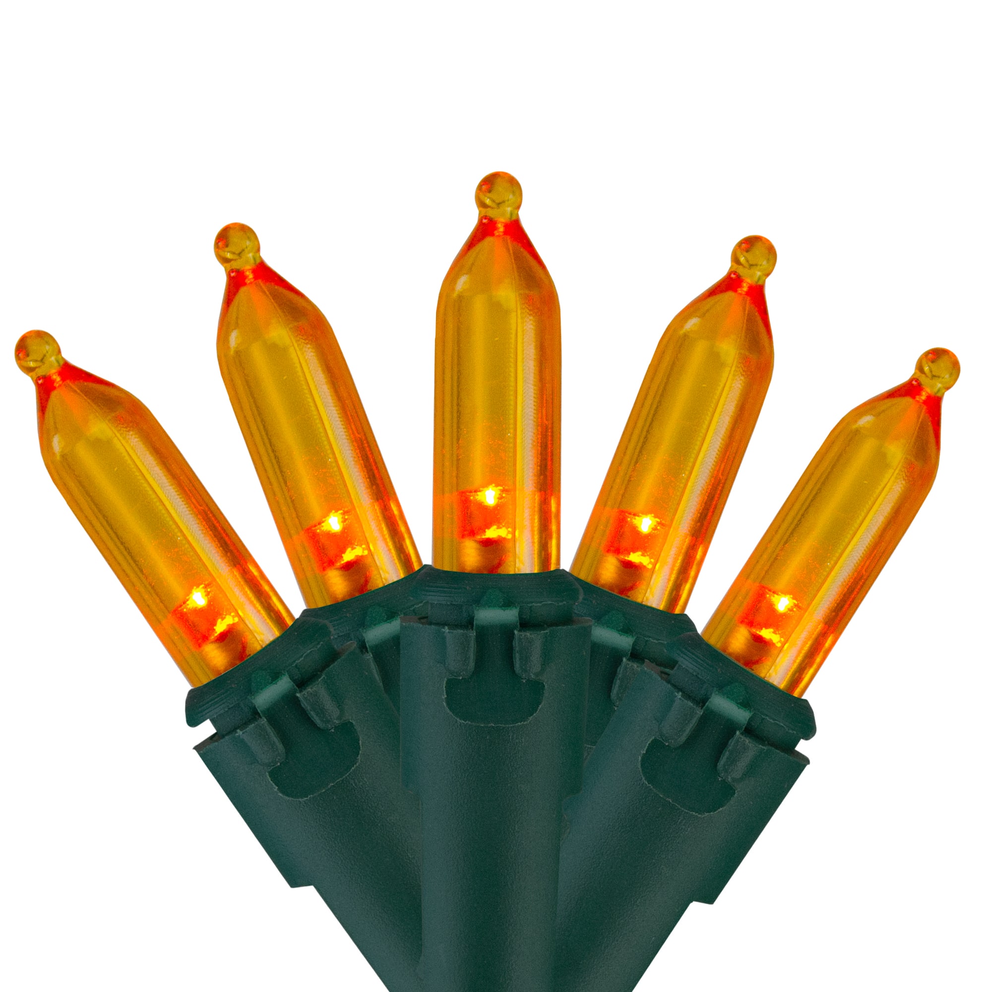 100ct. LED Mini Christmas Lights With Green Wire By Northlight in Orange | 33 ft | Michaels®