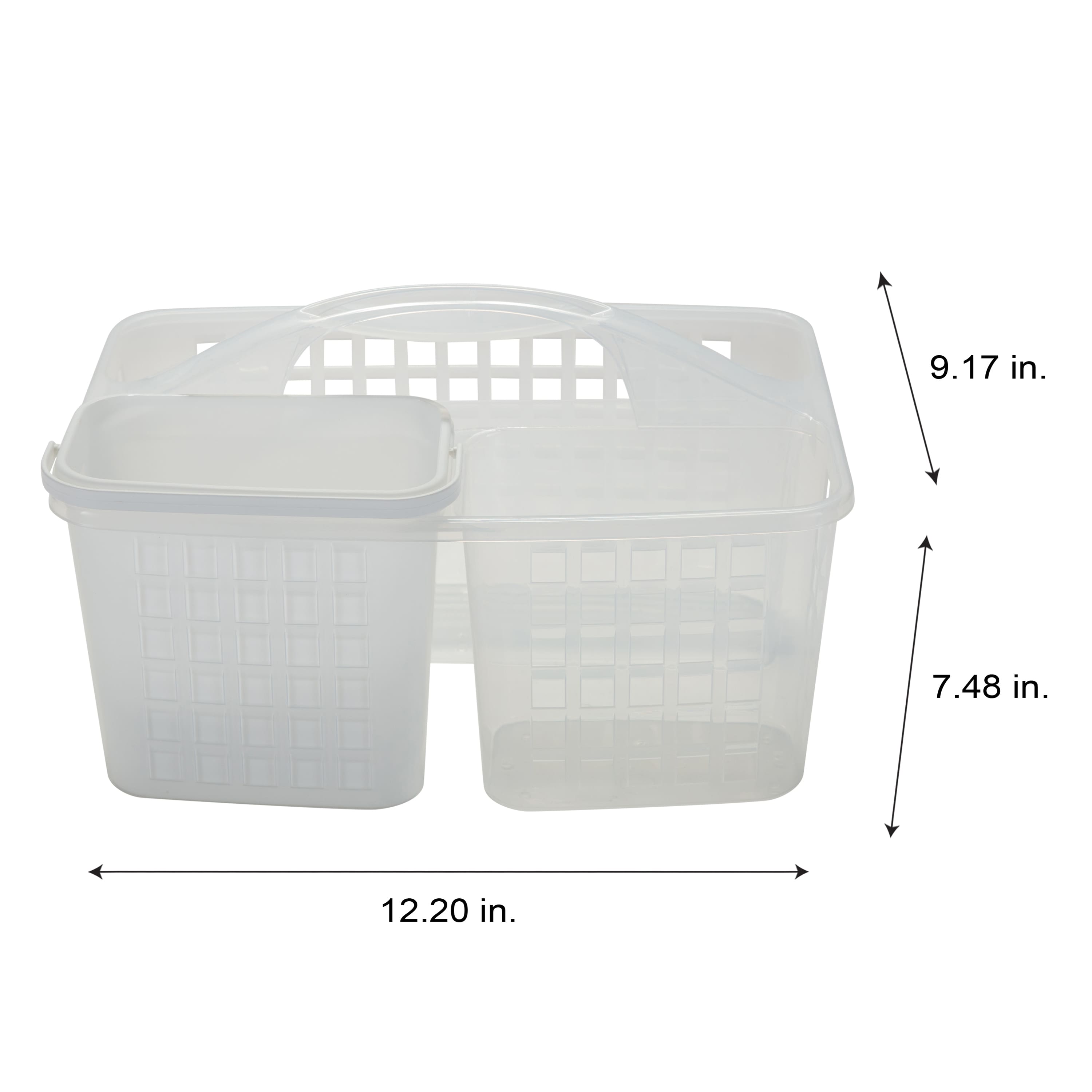 Bath Bliss White 2-in-1 Portable Bath Tote