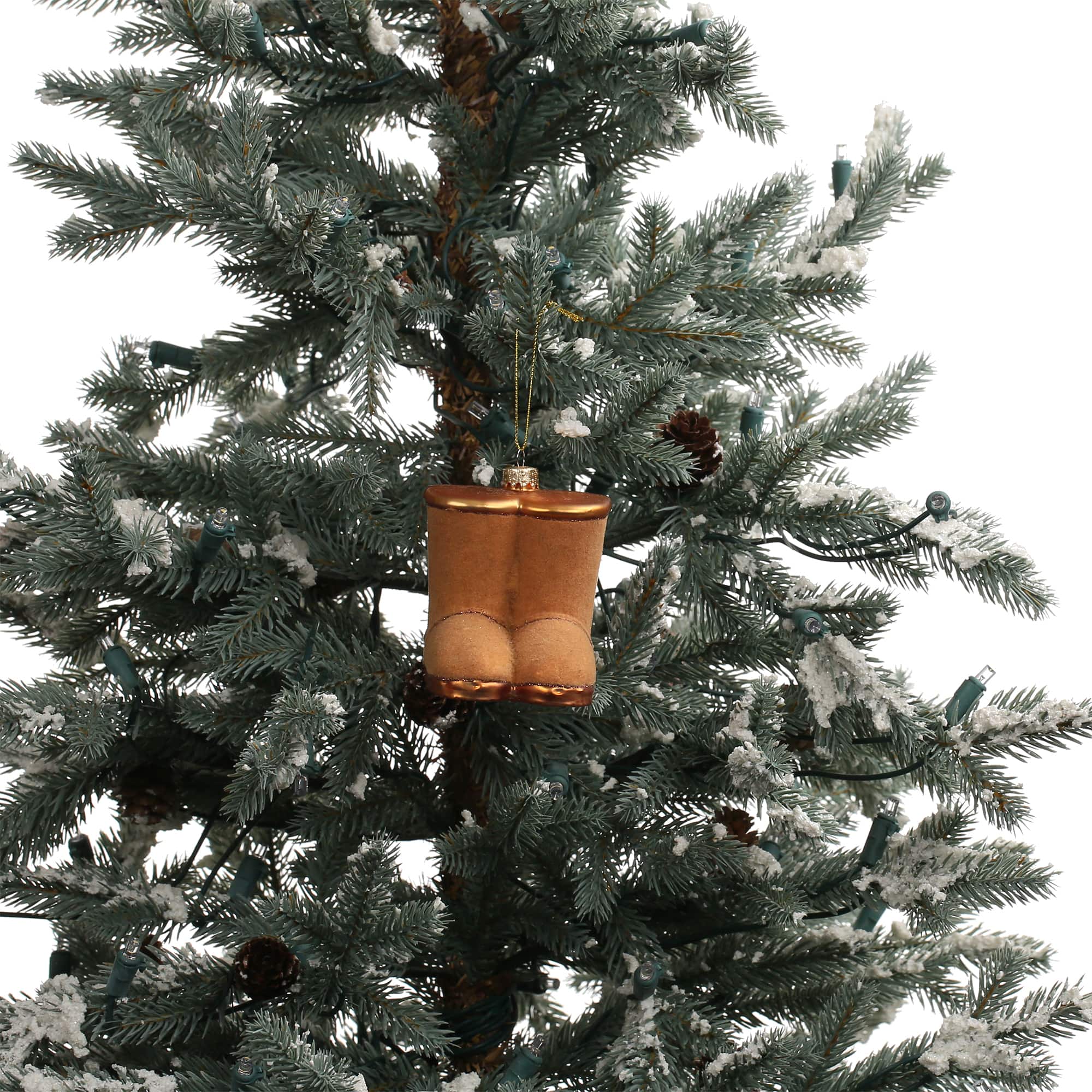 3" Snow Boots Hand Painted Glass Ornament by Ashland®