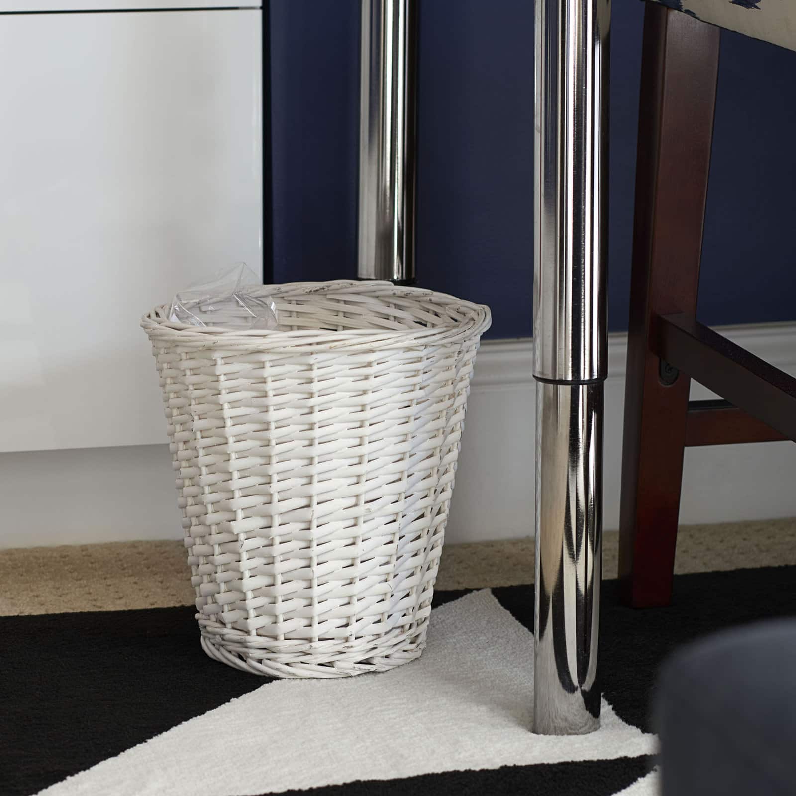 Household Essentials 7" Woven Wicker Waste Basket