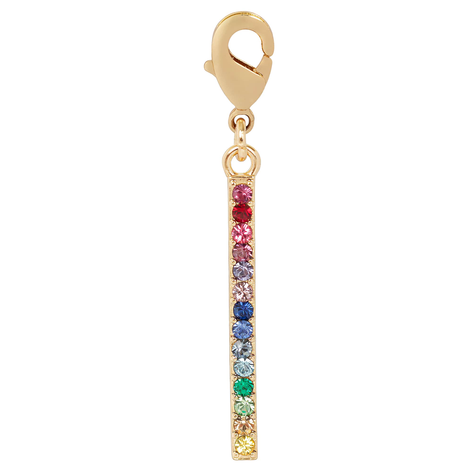Gold Rainbow Bar Austrian Crystal Charm by Bead Landing™