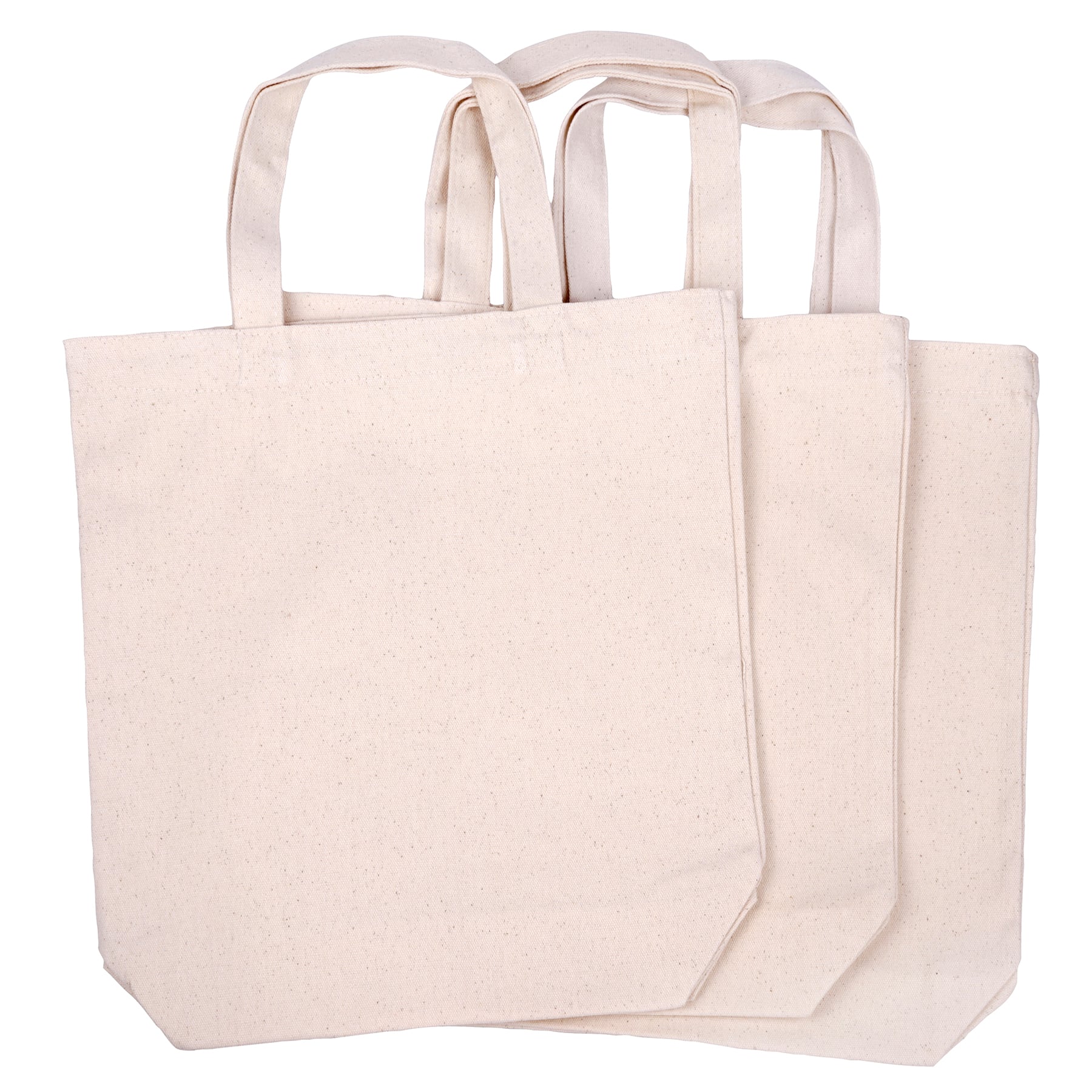 12 Packs: 3 ct. (36 total) Natural Cotton Tote Bags by Make Market®