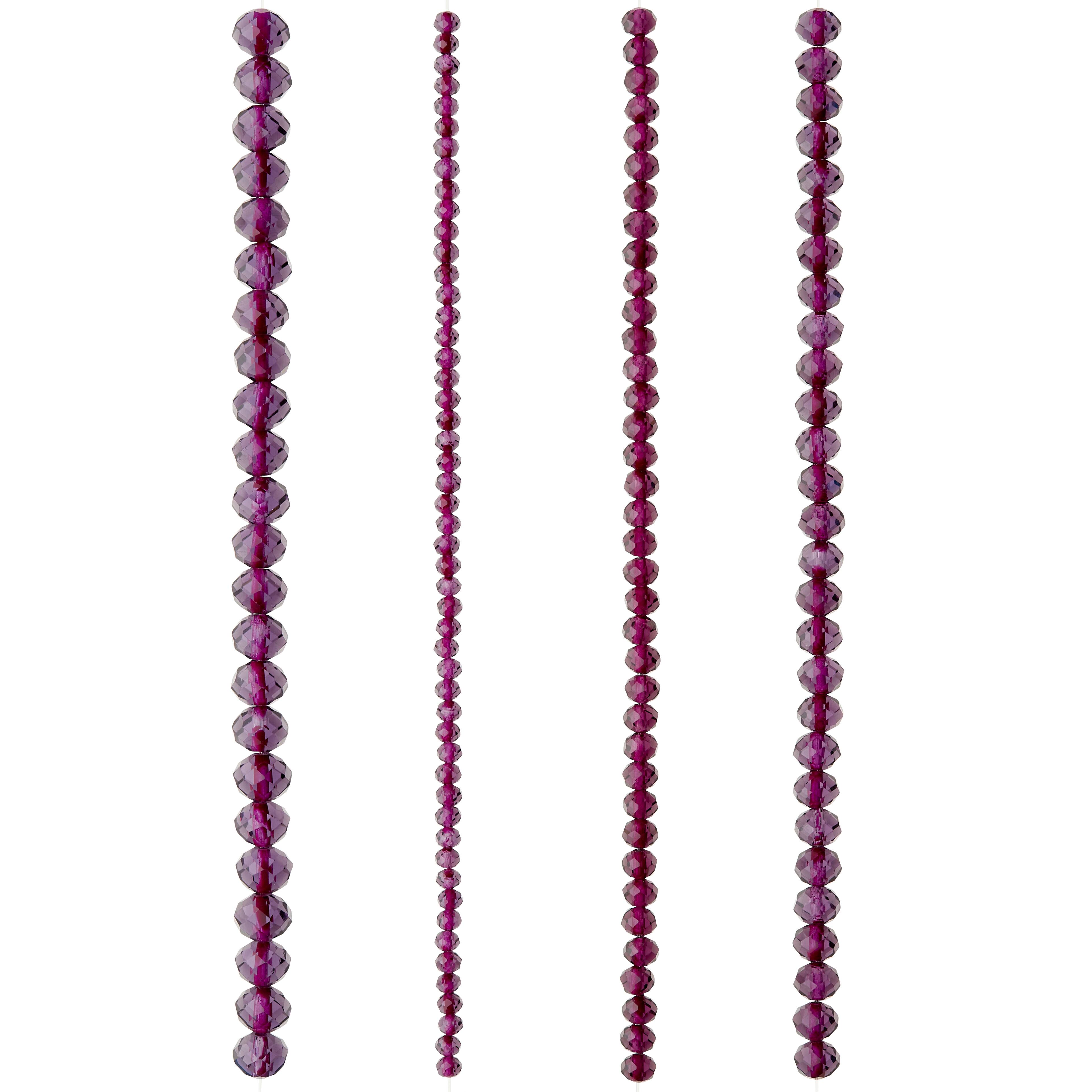 Purple Faceted Glass Round Beads by Bead Landing™