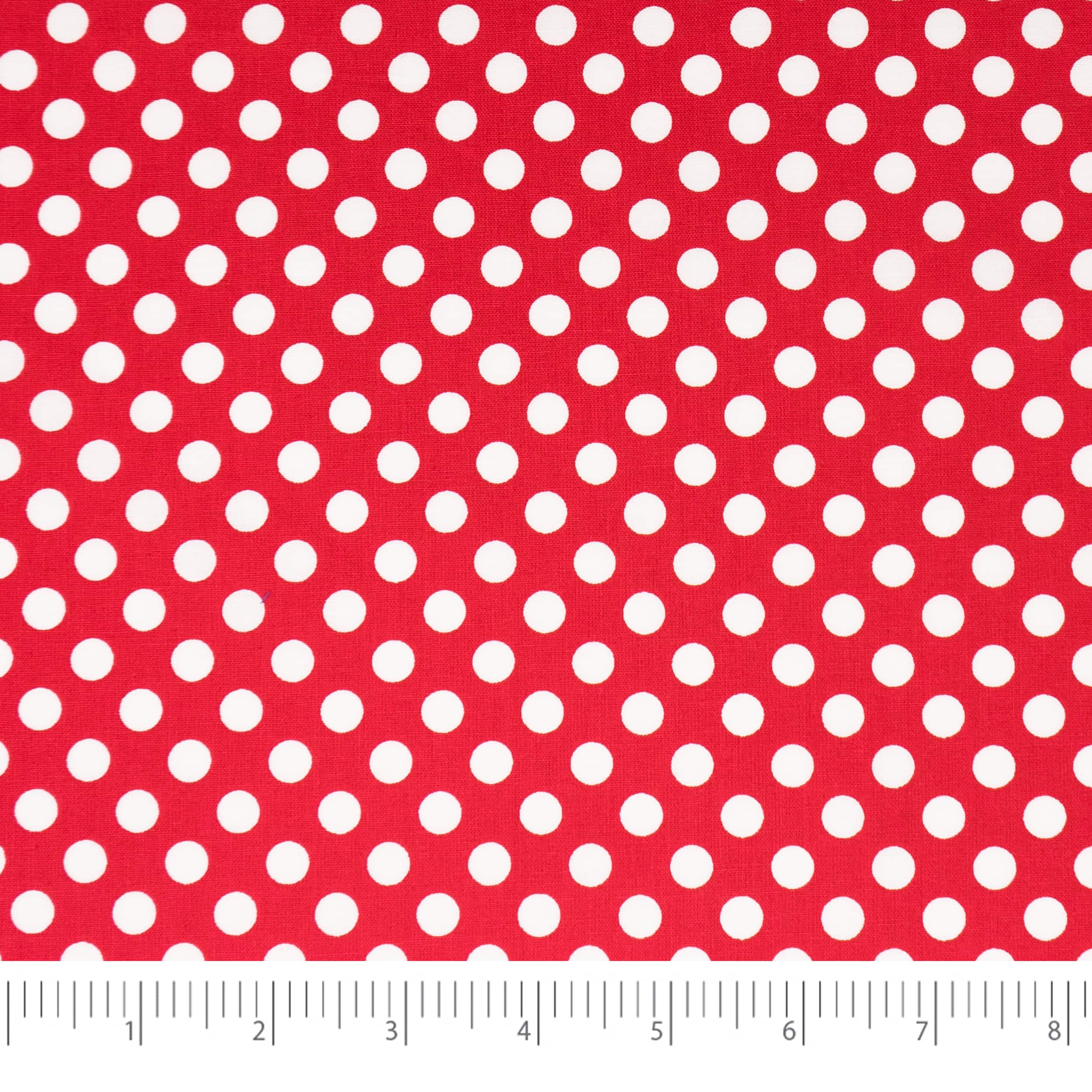 SINGER Patriotic Red Polka Dots Cotton Fabric