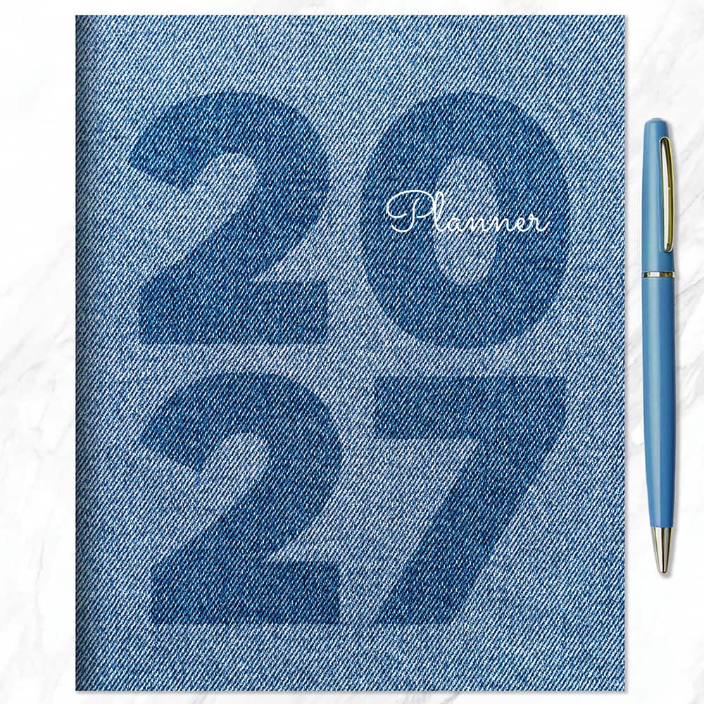 2027 Denim Medium Monthly Planner