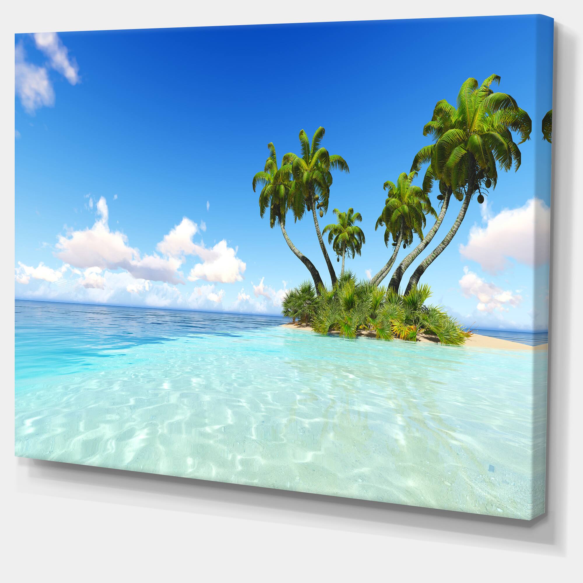 Designart - Corals Island under Blue Sky