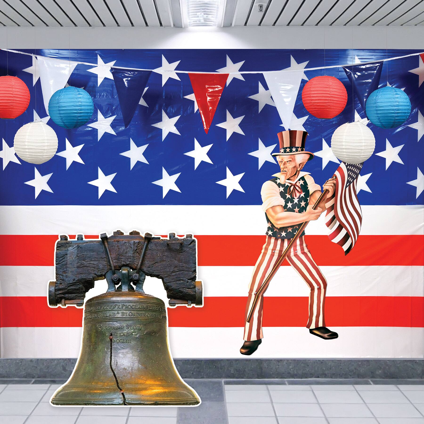 Beistle 4.3ft. Liberty Bell Stand-Up