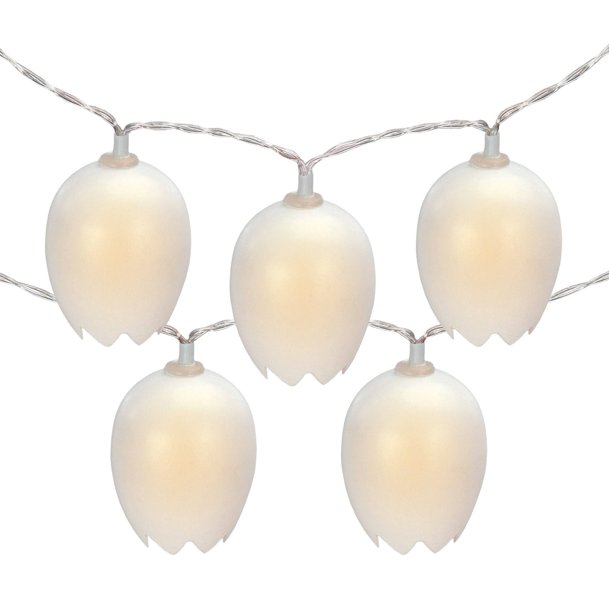 10ct. Cracked Easter Egg LED String Lights with Clear Wire By Northlight in White | 4.5 ft | Michaels®