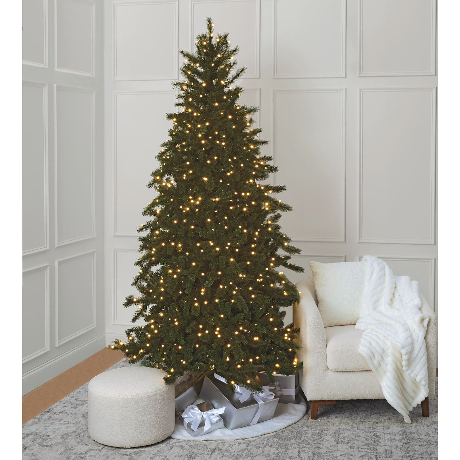 7.5ft. Pre-Lit Sugar Plum Pine Artificial Christmas Tree, LumaDazzle® Colour Changing Twinkle G9 LED Lights by Ashland®