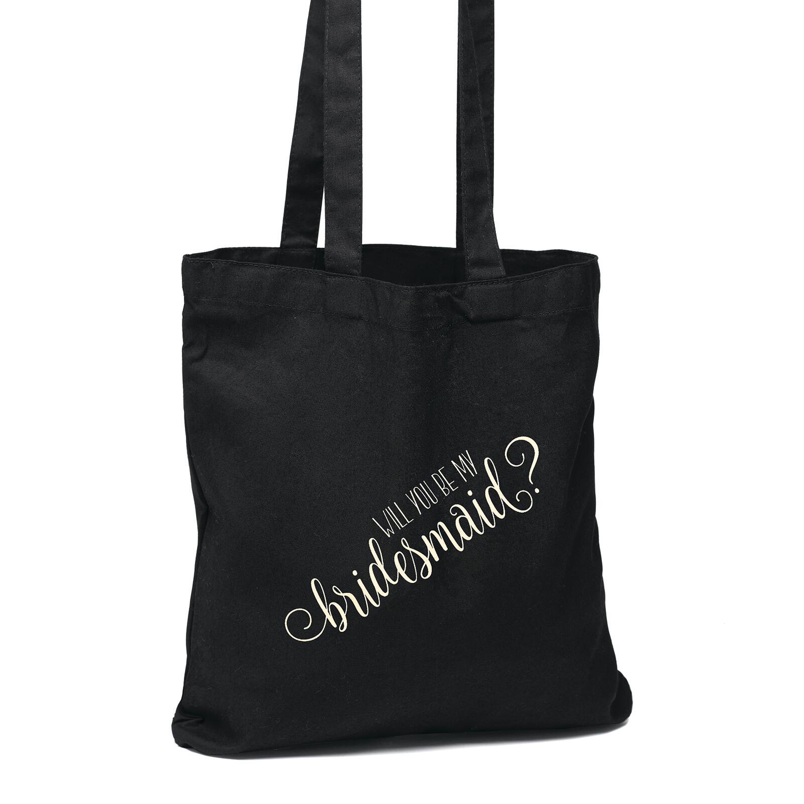 Hortense B. Hewitt Co. Will You Be My Bridesmaid Black Tote Bag
