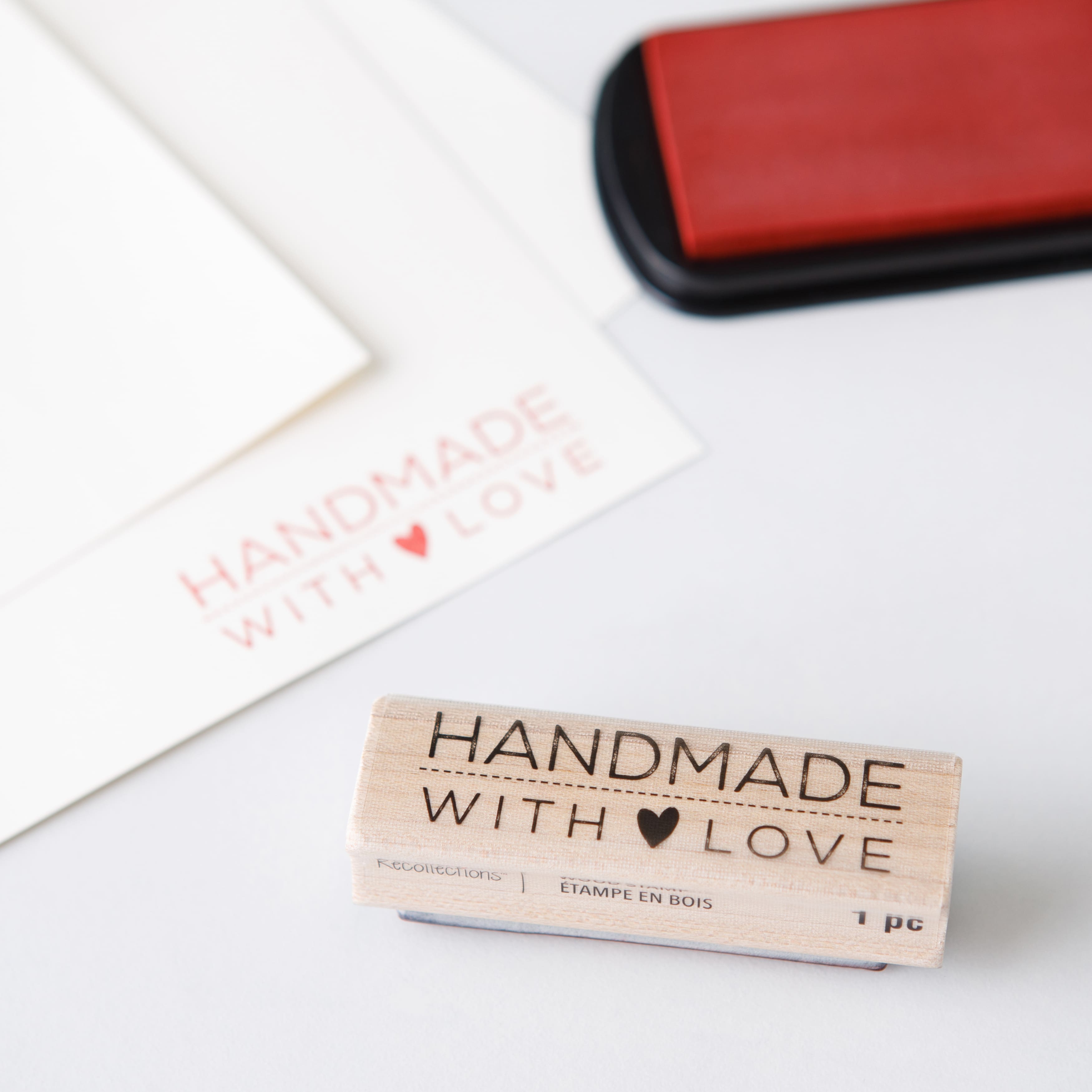6 Pack: Hampton Art™ Handmade With Love Wood Stamp