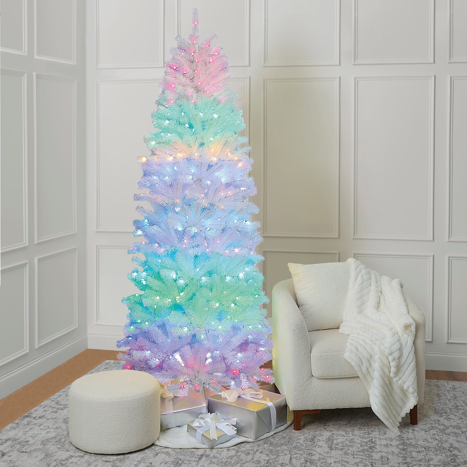 7.5ft. Pre-Lit Winterhaven Fir Artificial Christmas Tree, Color Changing Mini LED Lights by Ashland®