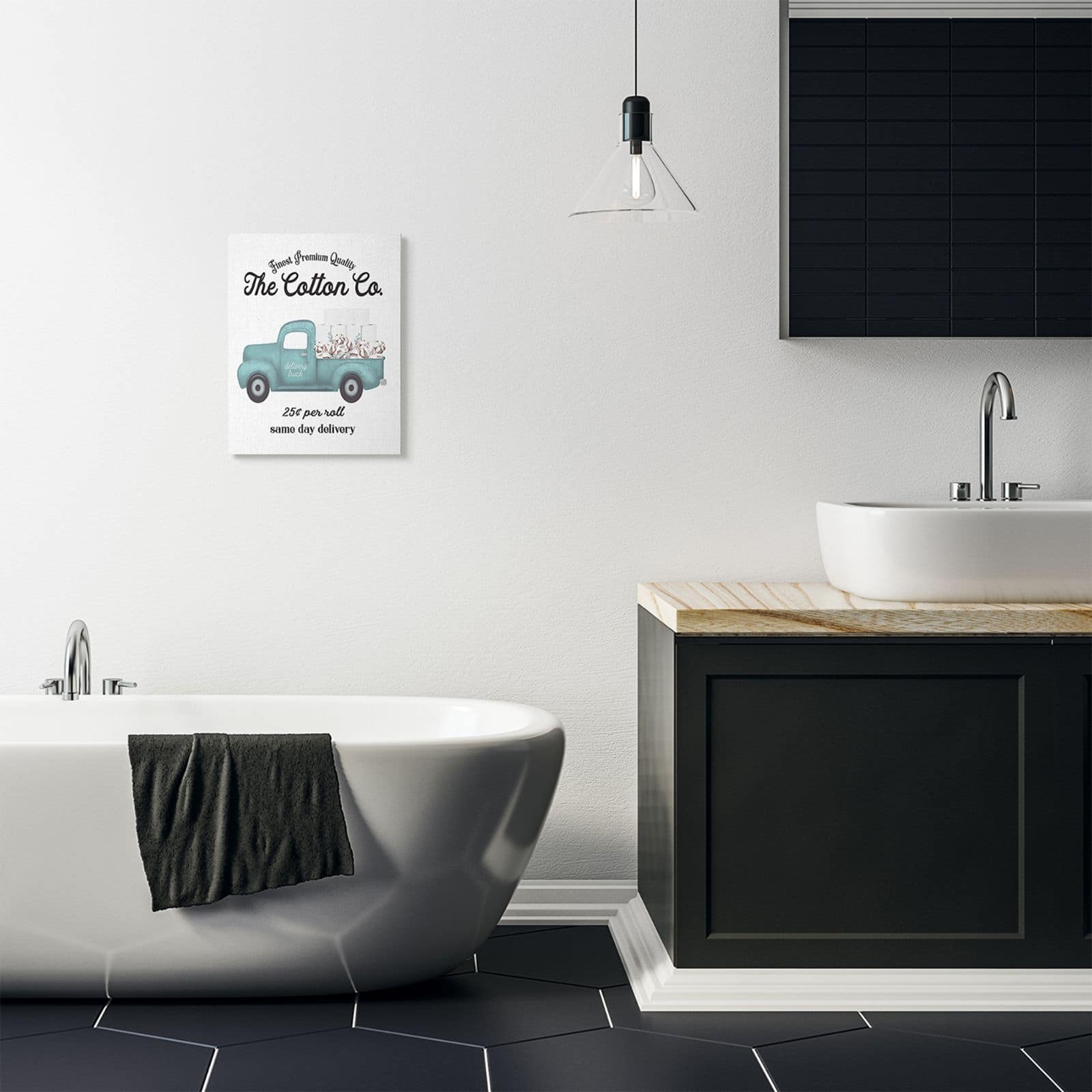 Stupell Industries Toilet Paper Delivery Truck Canvas Wall Art