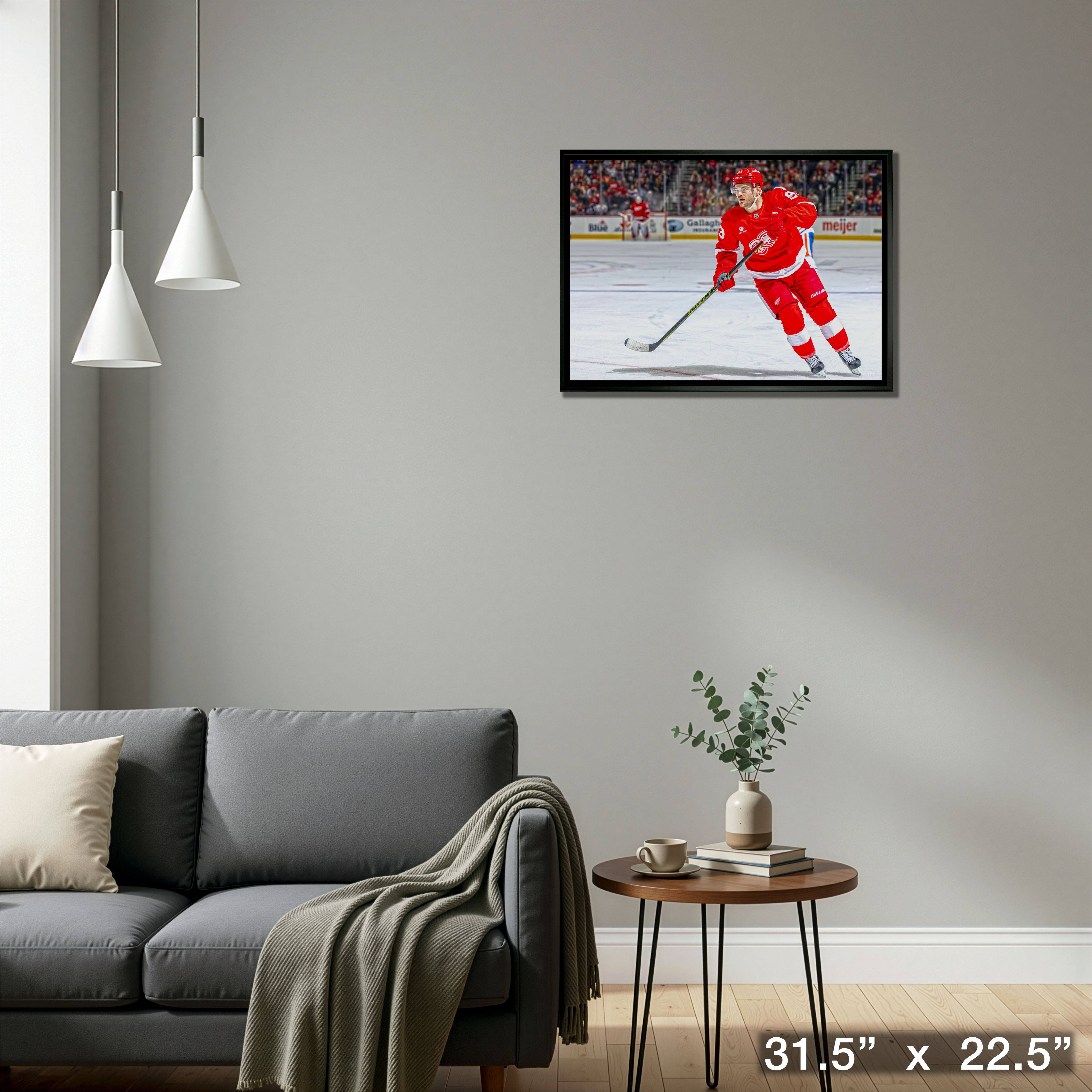 Alex DeBrincat 20" x 29" Framed Canvas Detroit Red Wings 31.5" x 22.5"
