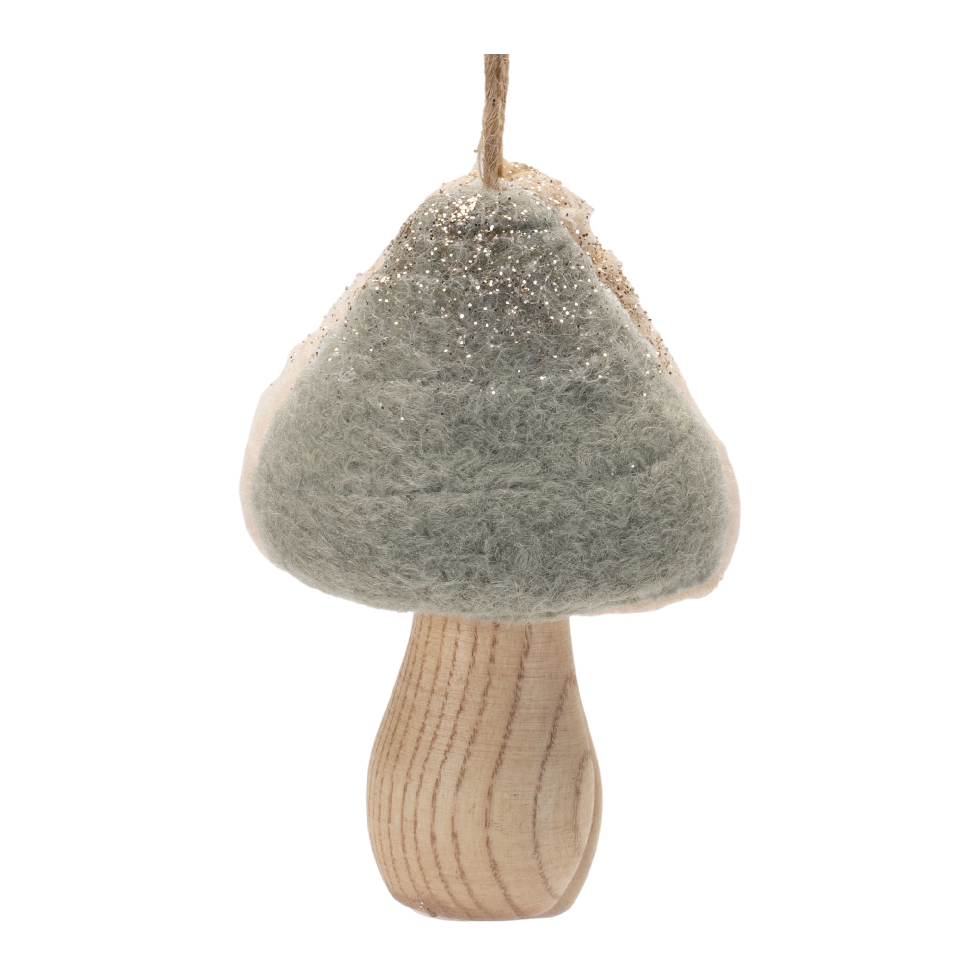 4" Rustic Woodland Mushroom Christmas Ornaments, 12ct.