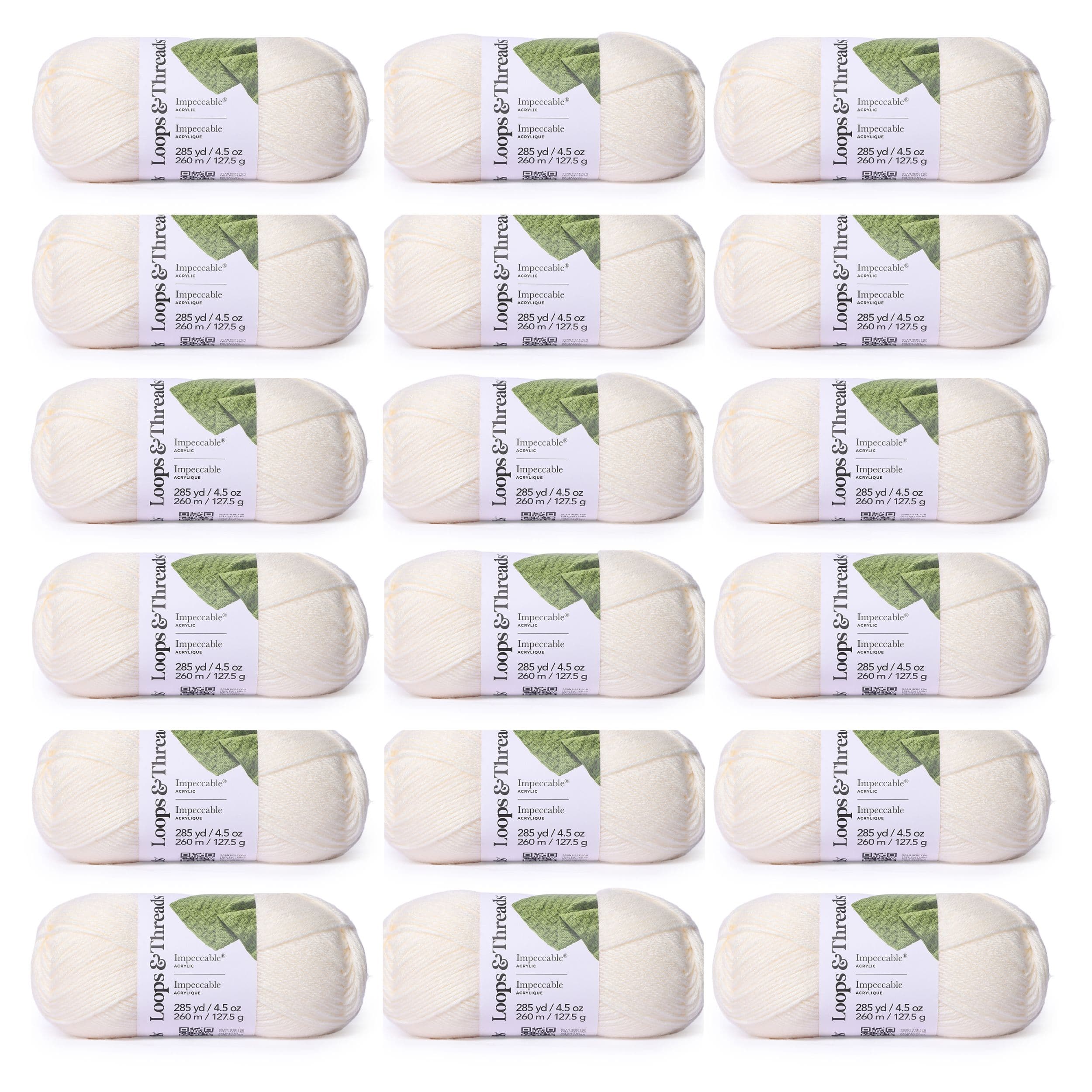 18 Pack: Impeccable® Solid Yarn by Loops & Threads®