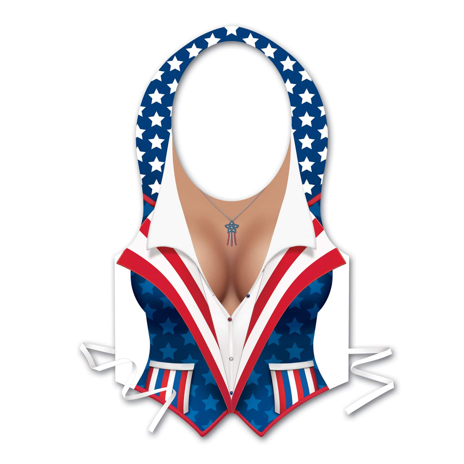 Beistle Plastic Female Patriotic Vests, 2ct.